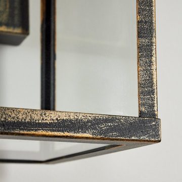 hofstein Außen-Wandleuchte »Poggio« Wandlampe aus Metall/Glas in Braun/Gold/Klar, ohne Leuchtmittel, Wandleuchte, E27, m. Lichteffekt, IP44,Bewegungsmelder