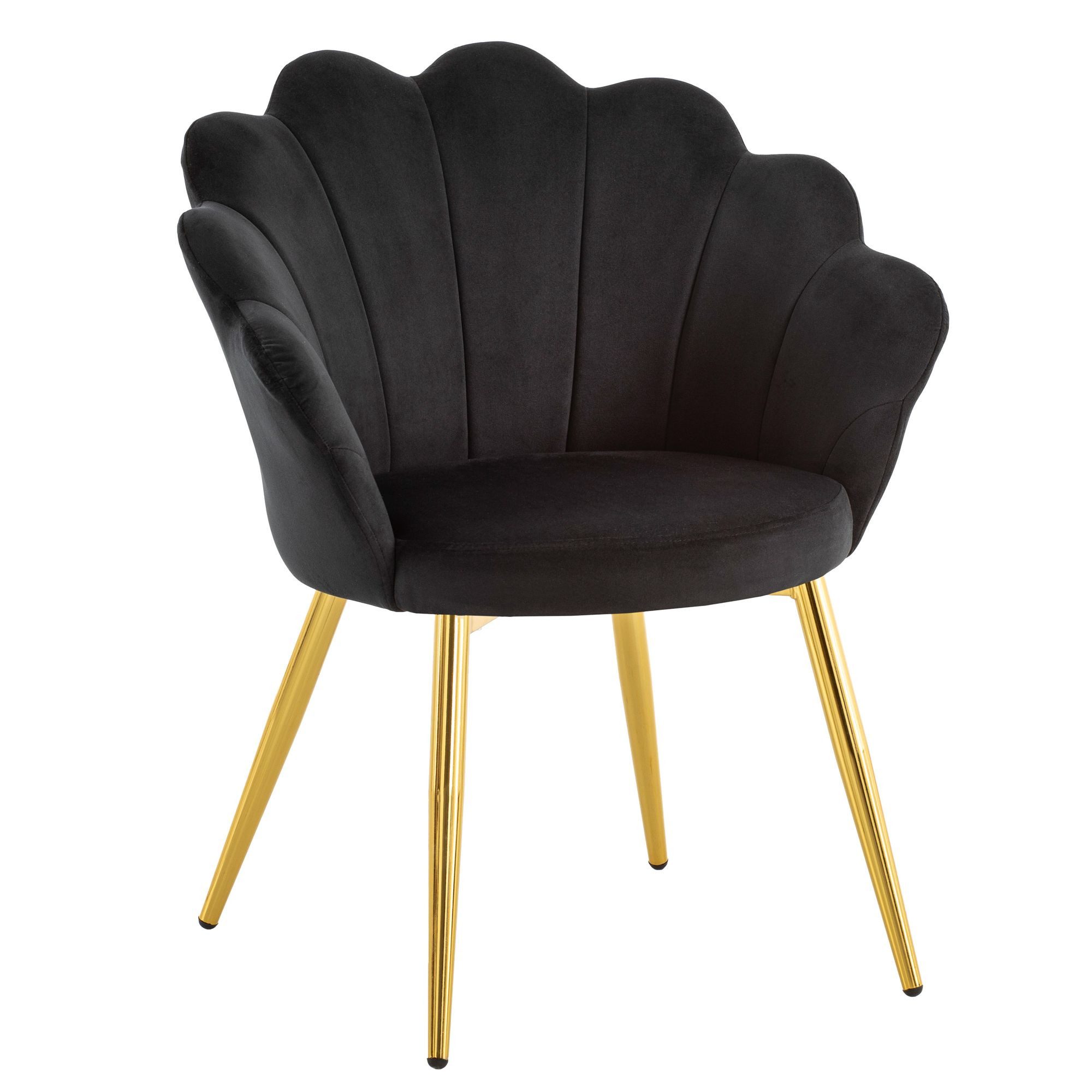 FINEBUY Esszimmerstuhl FB59810 (Samt Gepolstert schwarz günstig online kaufen