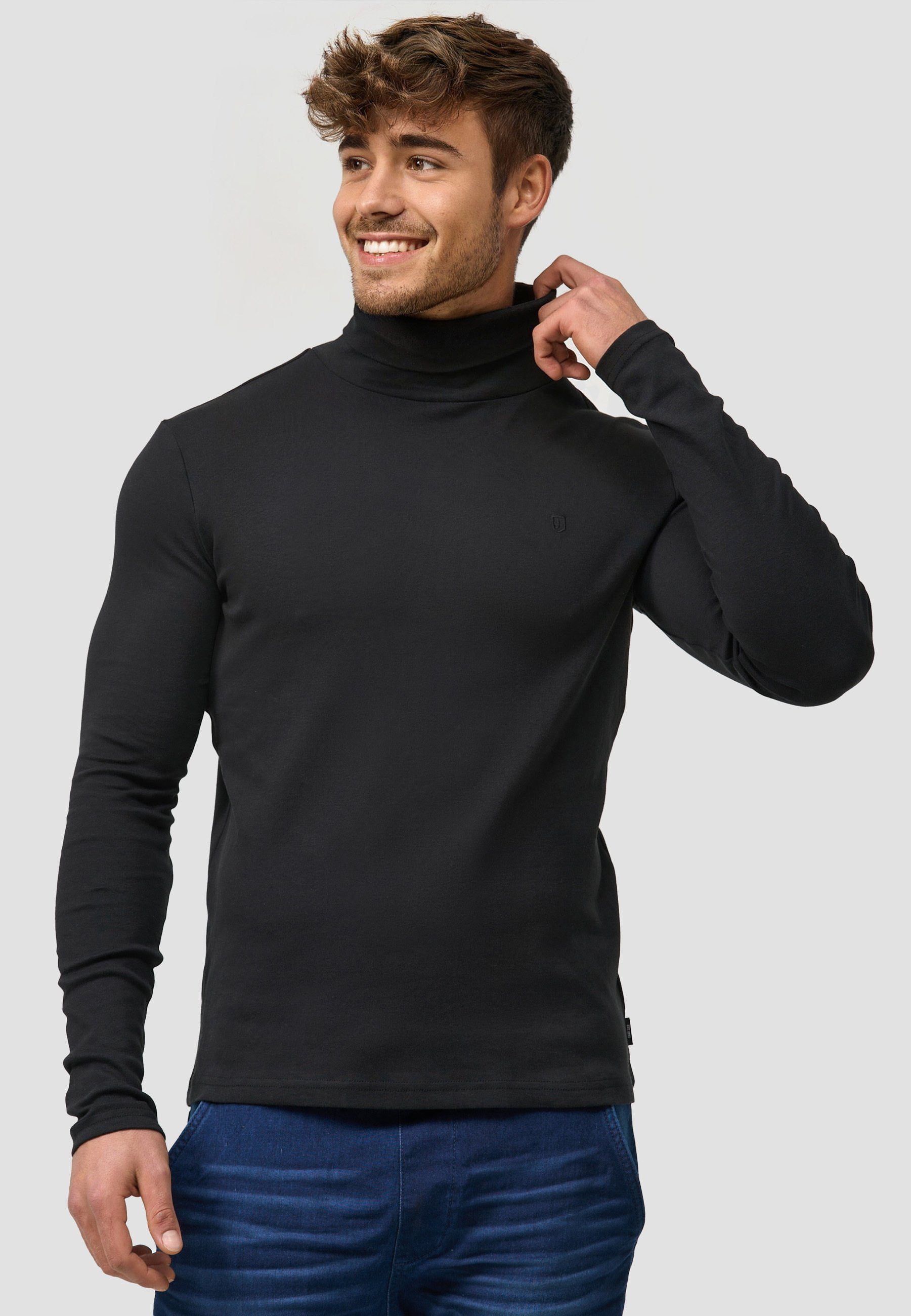 Indicode Rollkragenshirt Herren Eagon Langarmshirt Herrenshirt