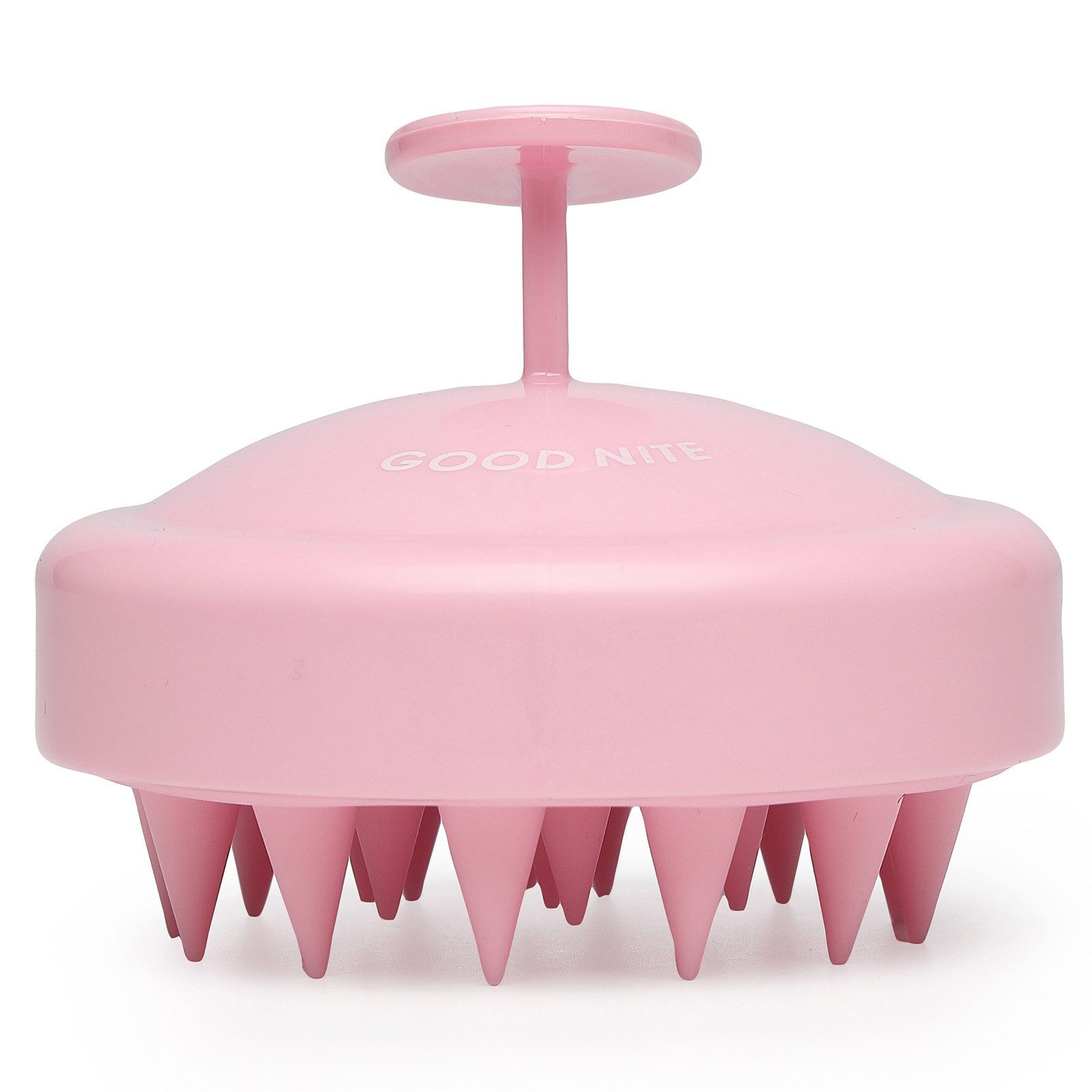 Good Nite Massagebürste Kopfmassage Shampoo Bürste Kopfhaut Silikon Haarbürste rosa, 2-tlg.