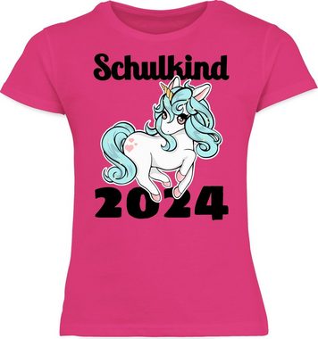 Shirtracer T-Shirt Einhorn Schulkind 2024 Einschulung Mädchen