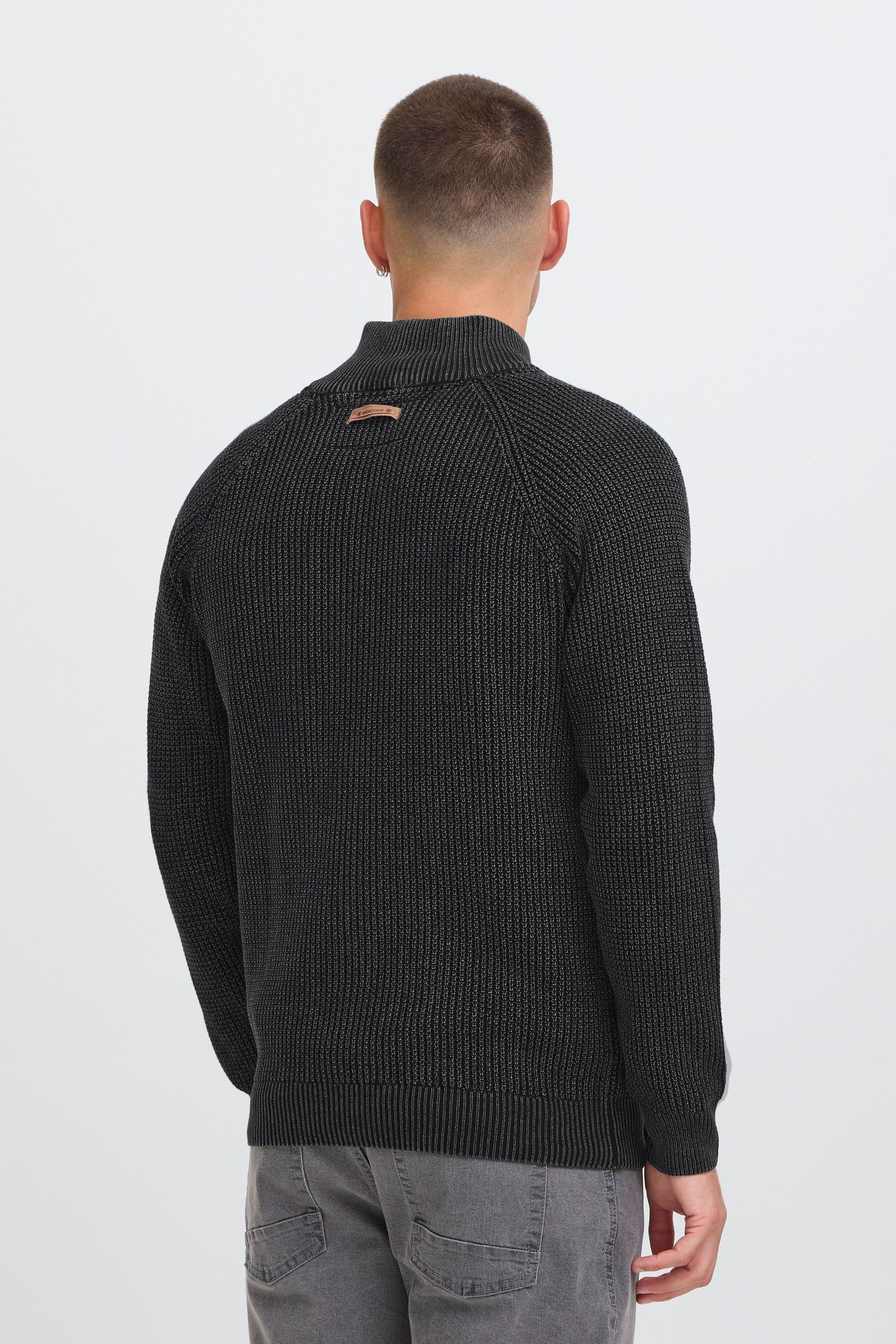 Indicode Strickjacke IDRockly Modische Strickjacke mit Stehkragen