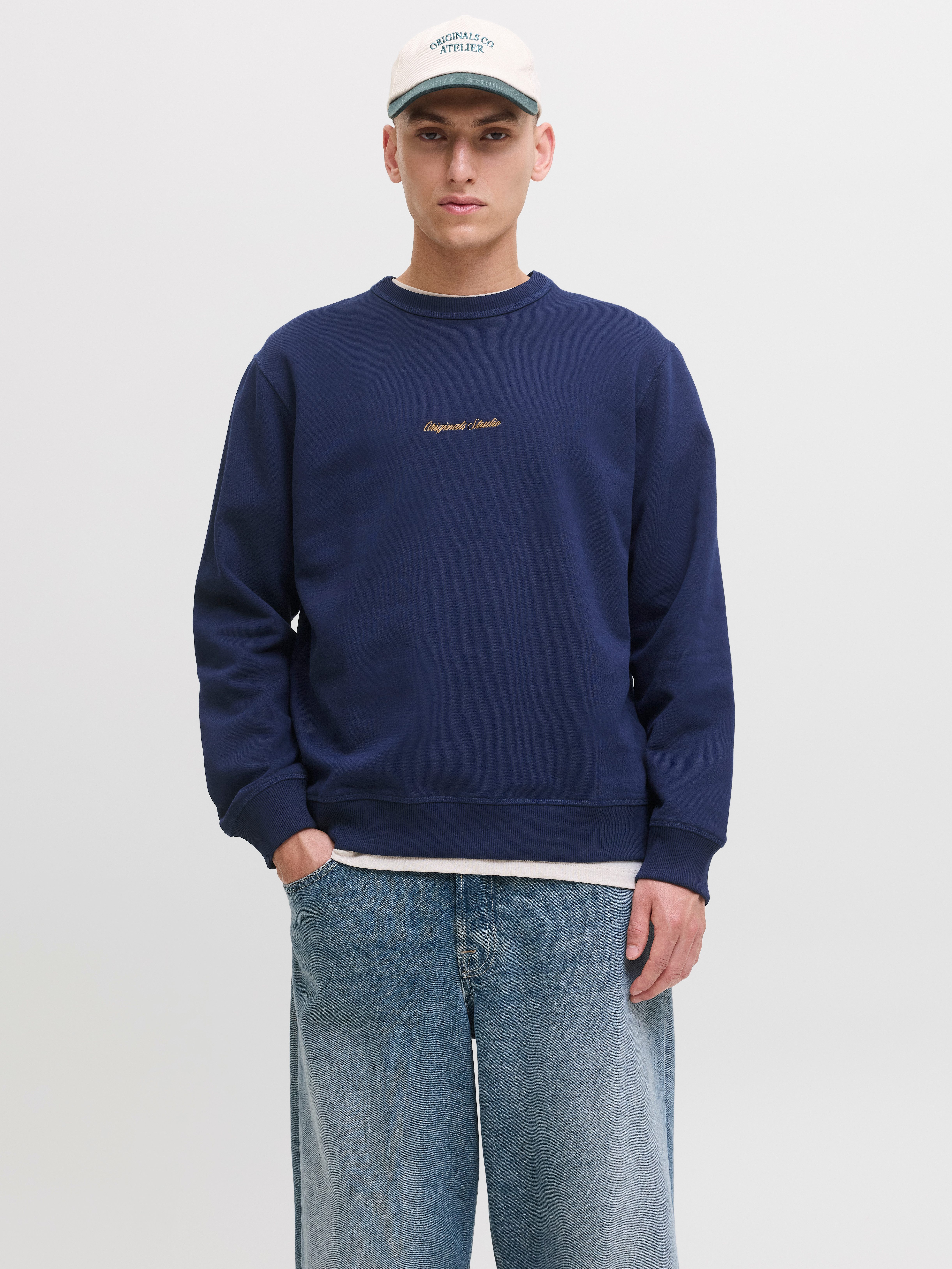 Jack & Jones Sweatshirt JORNORREBRO EMB SWEAT CREW NOOS mit Logo Print günstig online kaufen