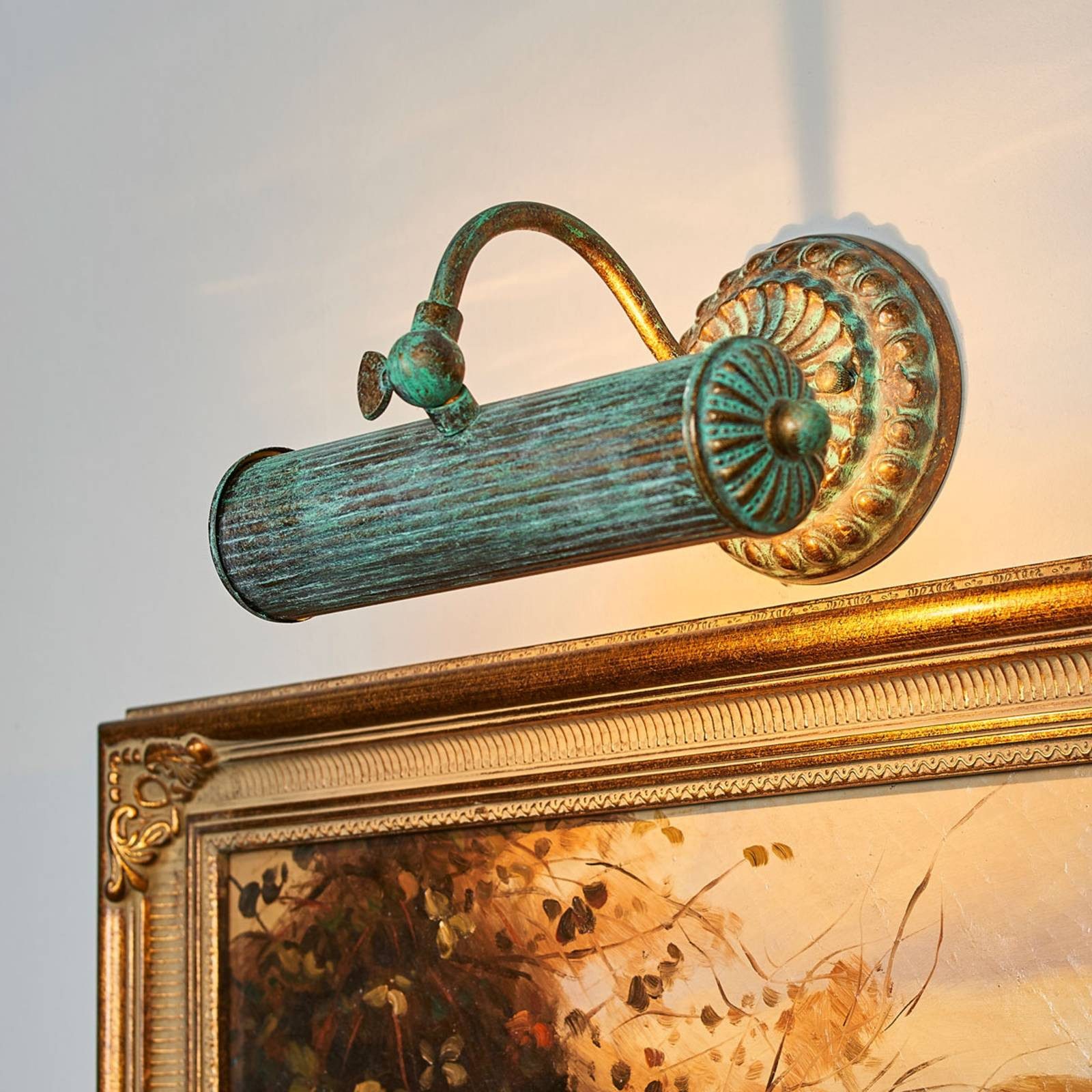 Lindby Bilderleuchte Beno, Metall, Bronze IP20, 1 x 40 W günstig online kaufen