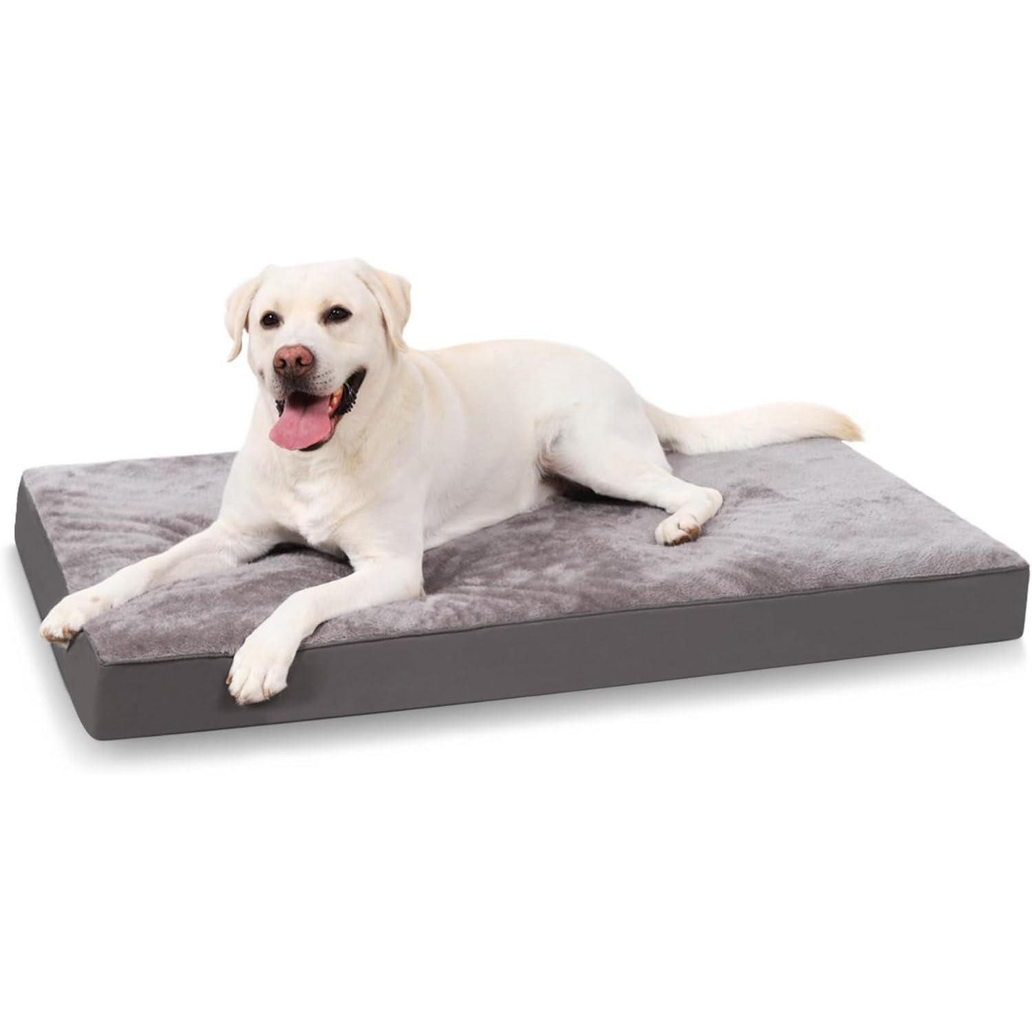 Hundebett Hundebett Hundekissen Hundematte dunkelgrau L 91 x B 68 x H 8 cm