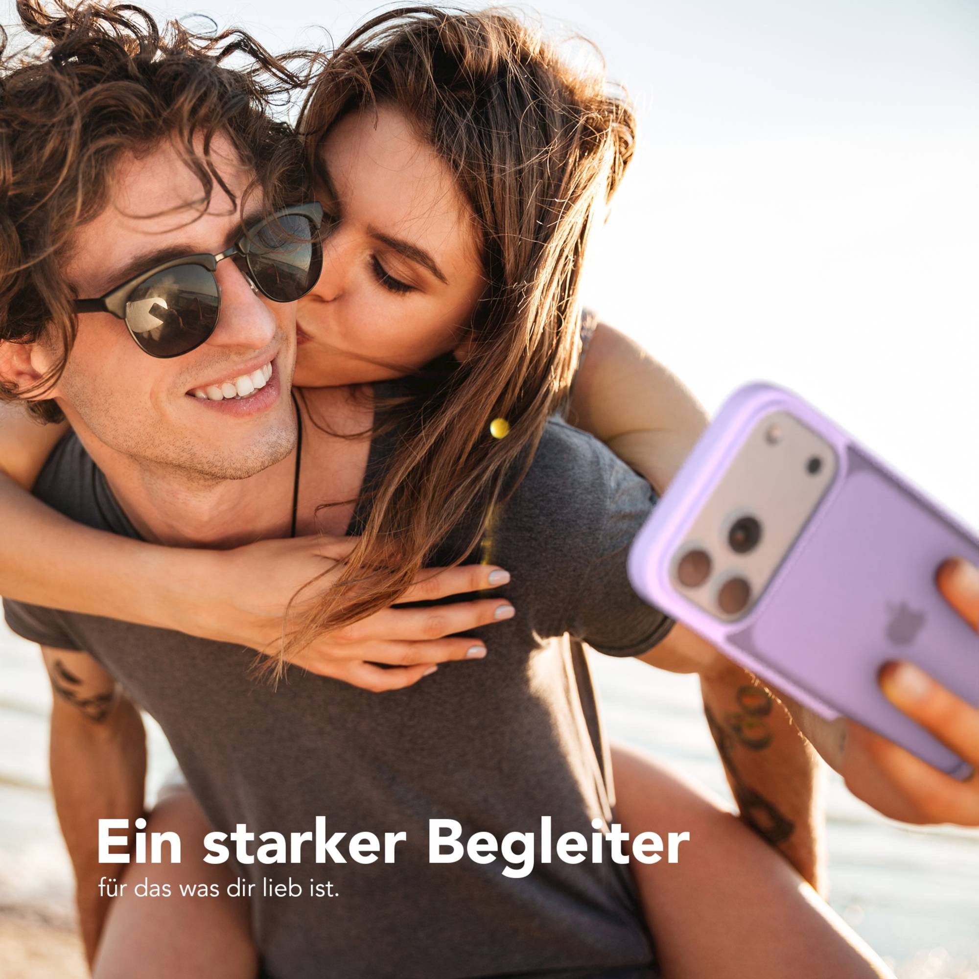 EAZY CASE Handyhülle Outdoor Case für Apple iPhone 17 Pro Max 6,9 Zoll, Schutzhülle mit Kameraschutz Robust Schutzhülle stoßfest Lila Lavendel – Bild 2 von 5