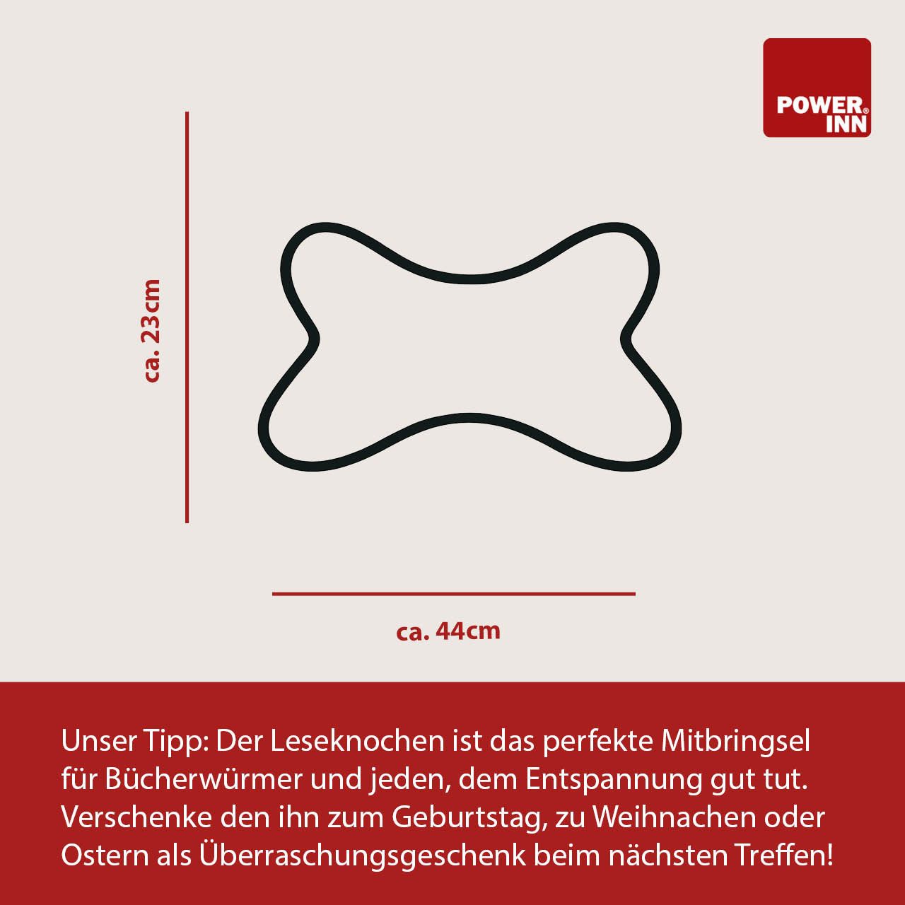 POWER INN Nackenkissen POWER INN Leseknochen, Lila, Nackenkissen, Reisekissen