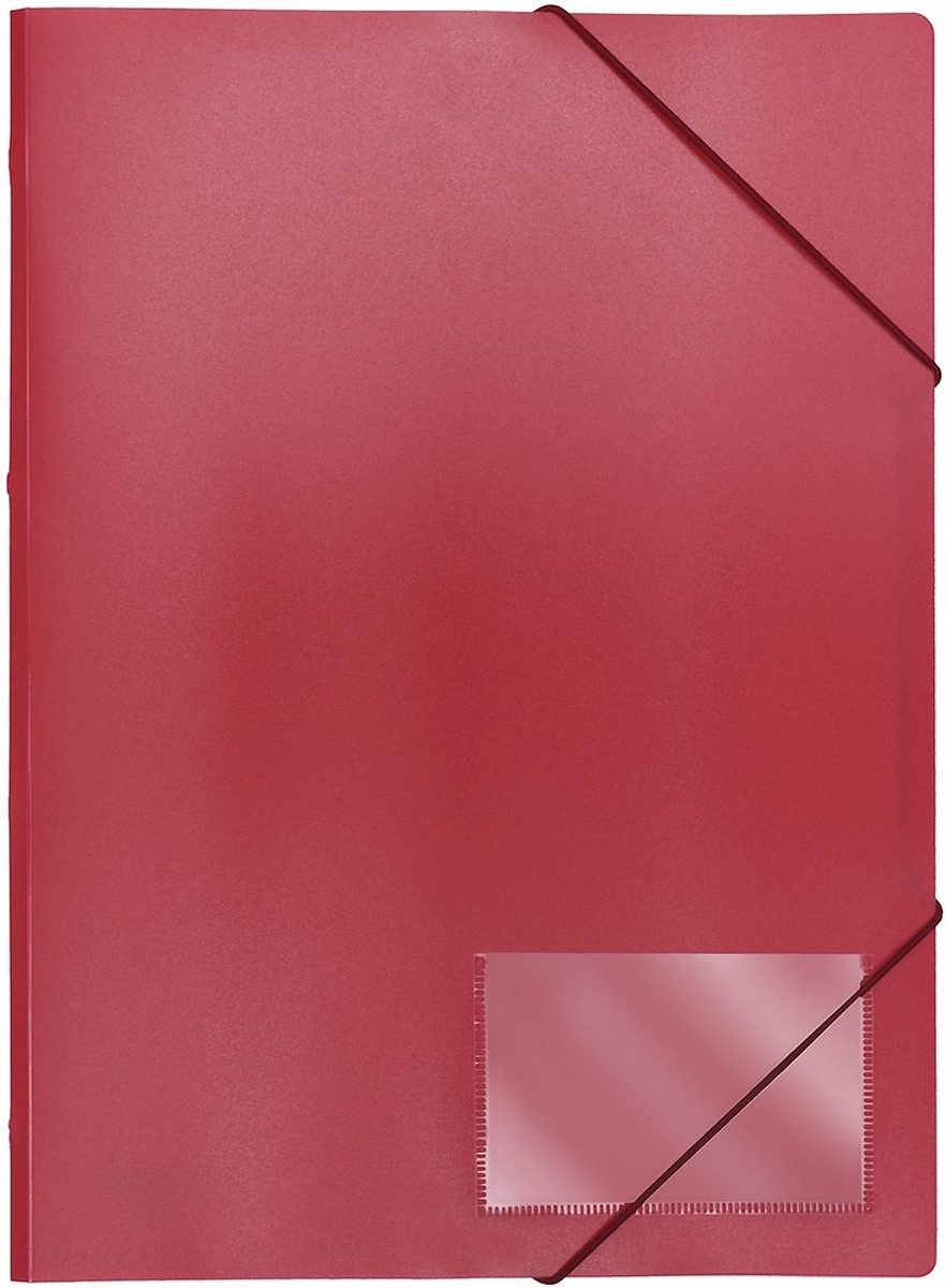 FOLDERSYS Fächermappe Eckspannmappe A4 PP vollfarbig rot