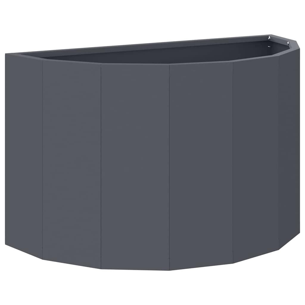 vidaXL Blumentopf Pflanzkübel Anthrazit 60 x 30 x 35 cm Stahl (1 St)