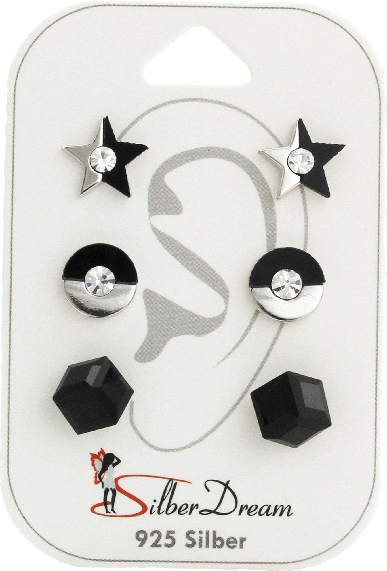 SilberDream Paar Ohrstecker SilberDream Zirkonia 3er günstig online kaufen