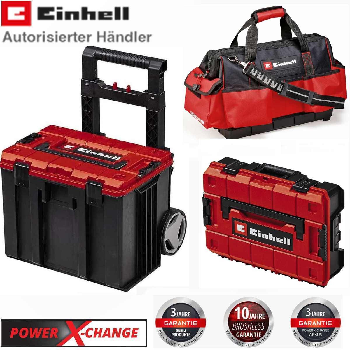 Einhell Werkzeugkoffer Einhell E-Case Tower Systemkoffer-Set 2 Koffer1 E-Tasche inkl. Zubehör