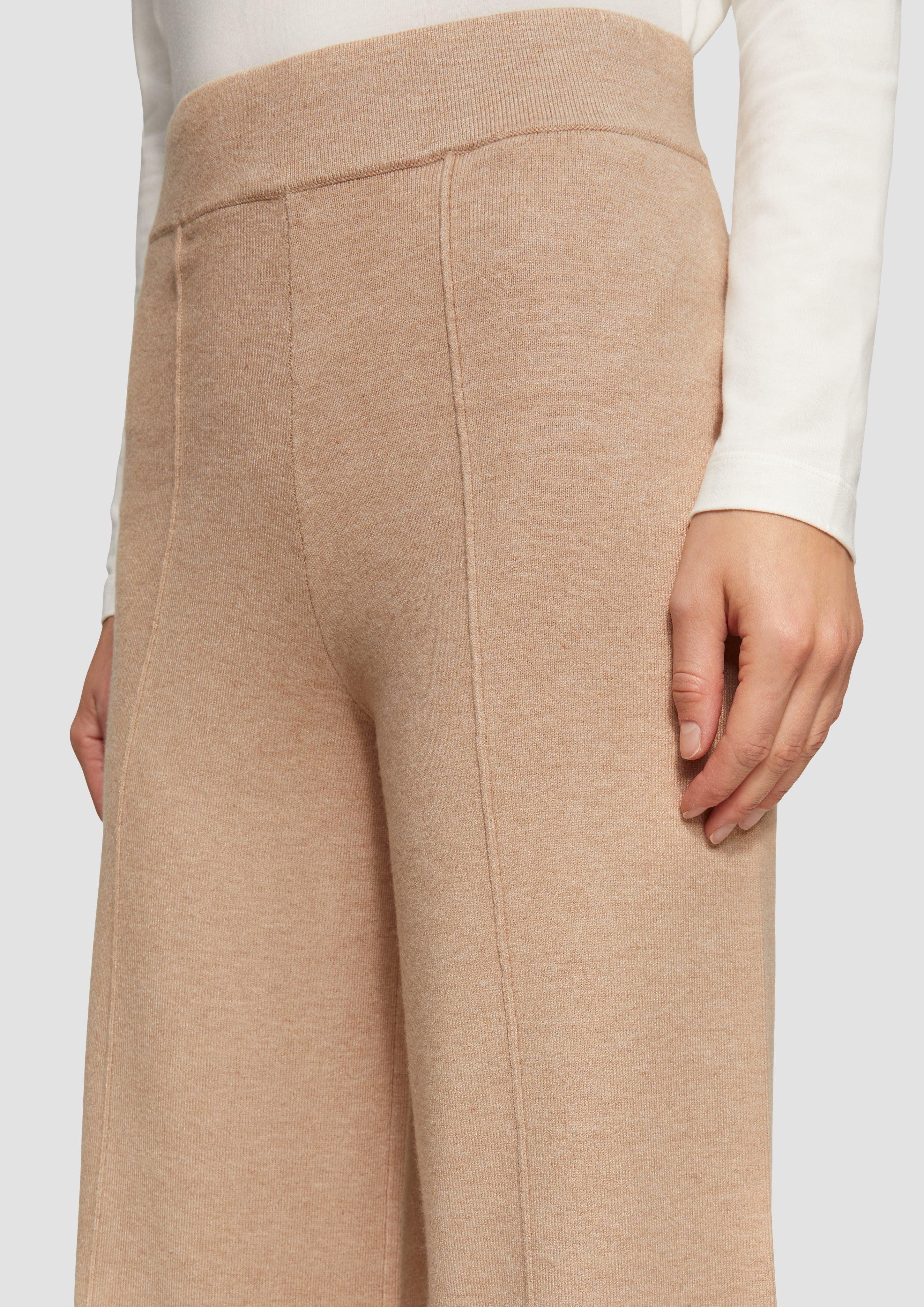 s.Oliver Stoffhose Strickhose mit Wide Leg günstig online kaufen