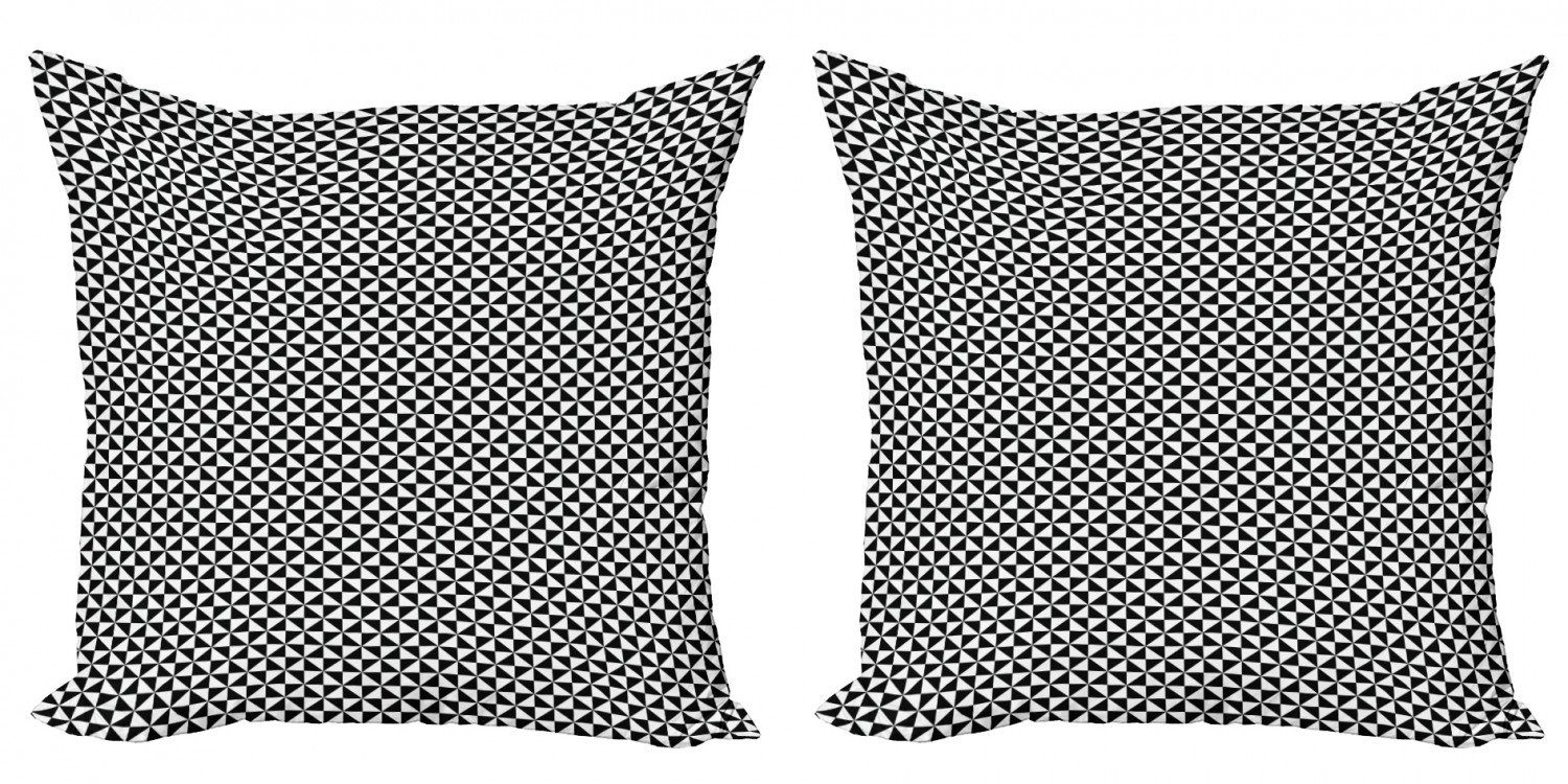 Kissenbezüge Modern Accent Doppelseitiger Digitaldruck, Abakuhaus (2 Stück), Pinwheel Triangles Kontrast