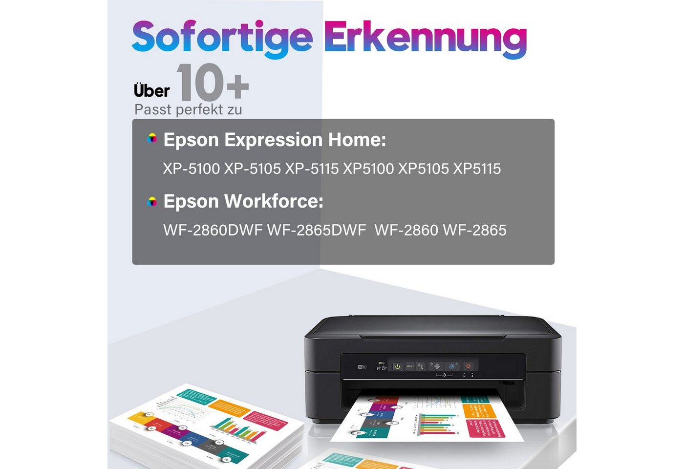 Thumbnail - MOOHO 5er Ersatz für EPSON 502XL 502 XL Multipack Tintenpatrone (WF-2860 2865DWF XP-5100)