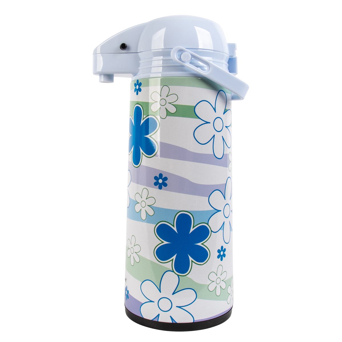 EUROHOME Pump-Isolierkanne EUROHOME Airpot Isolierkanne 1,9L – Thermoskanne Flowers, 1,9 l, (Pumpkanne 1,9l), Vielseitige Isolierkanne für Kaffee, Tee und mehr