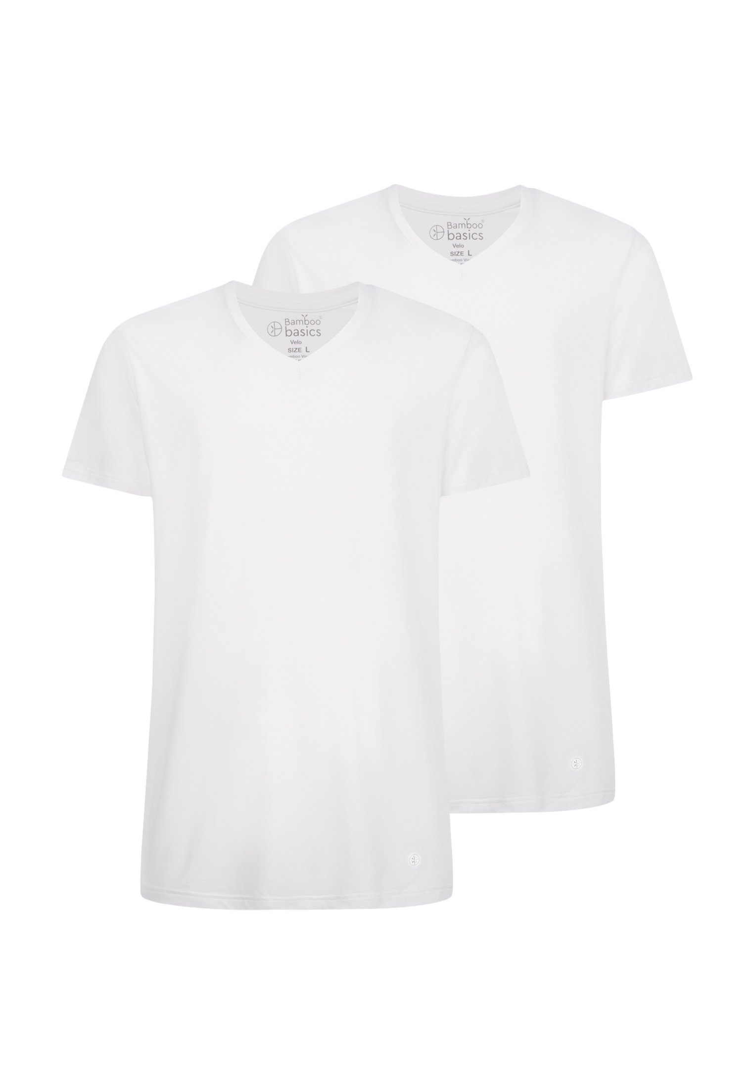 Organic Velo Optical White Bamboo T-Shirt Cotton (2-tlg) basics