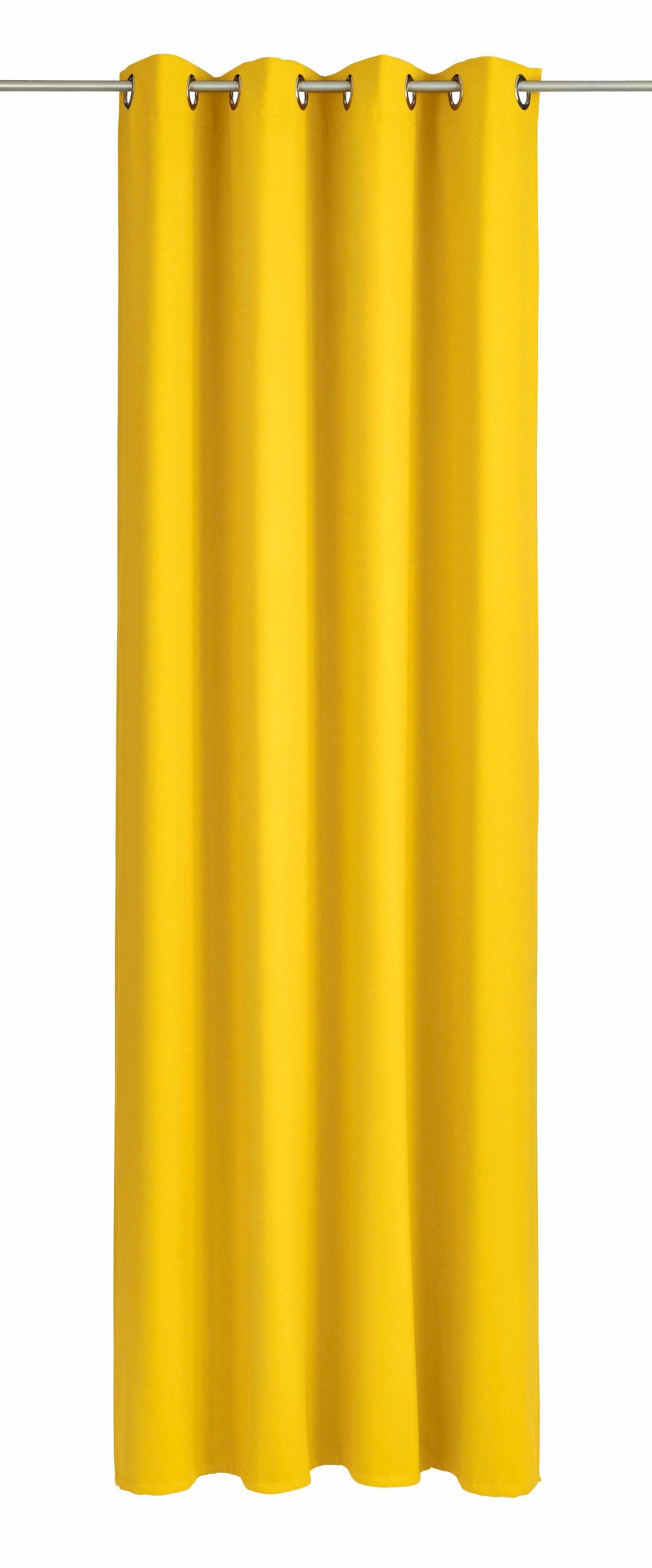 Vorhang verdunkelnd St), gelb Ösen (1 Dim out, Wirth,