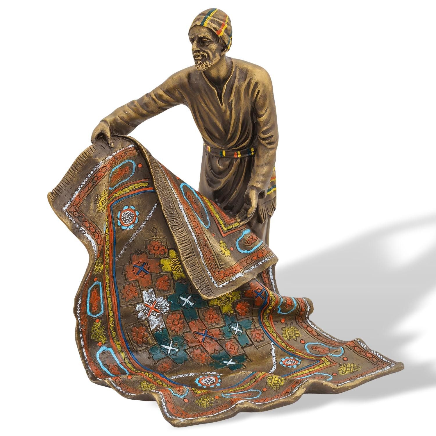 Dekoobjekt Skulptur Teppichhändler Wiener-Bronze-Stil Kopie Replika nach F. Bergm