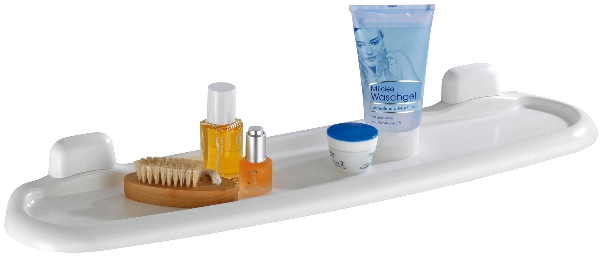 WENKO Badregal Pure, Wandmontage, aus hochwertigem Kunststoff, Extra glatte  Oberflächen für schnelle, hygienische Reinigung