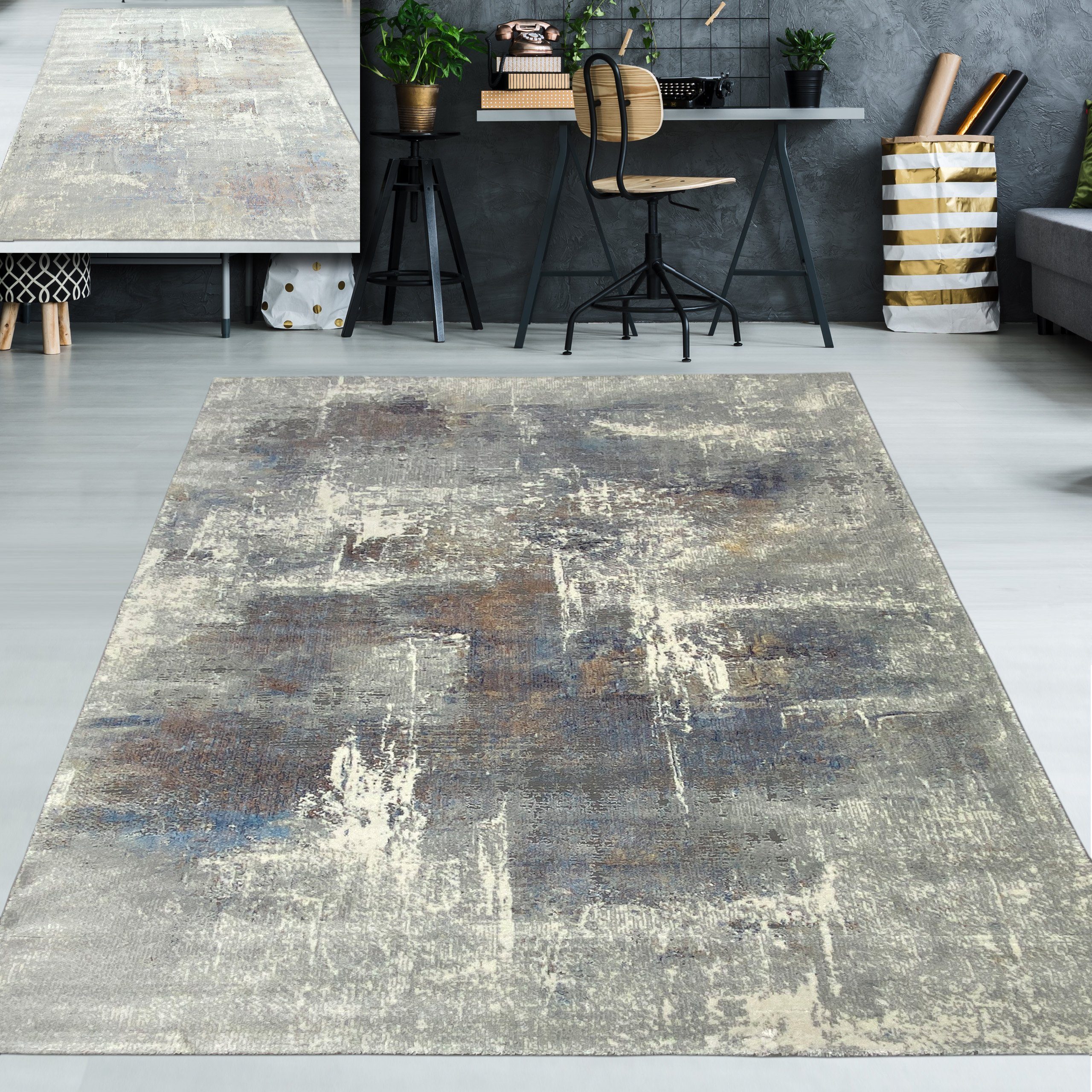 TeppichHome24 Teppich Wohnzimmerteppich – abstraktes Muster – mehrfarbig gr günstig online kaufen