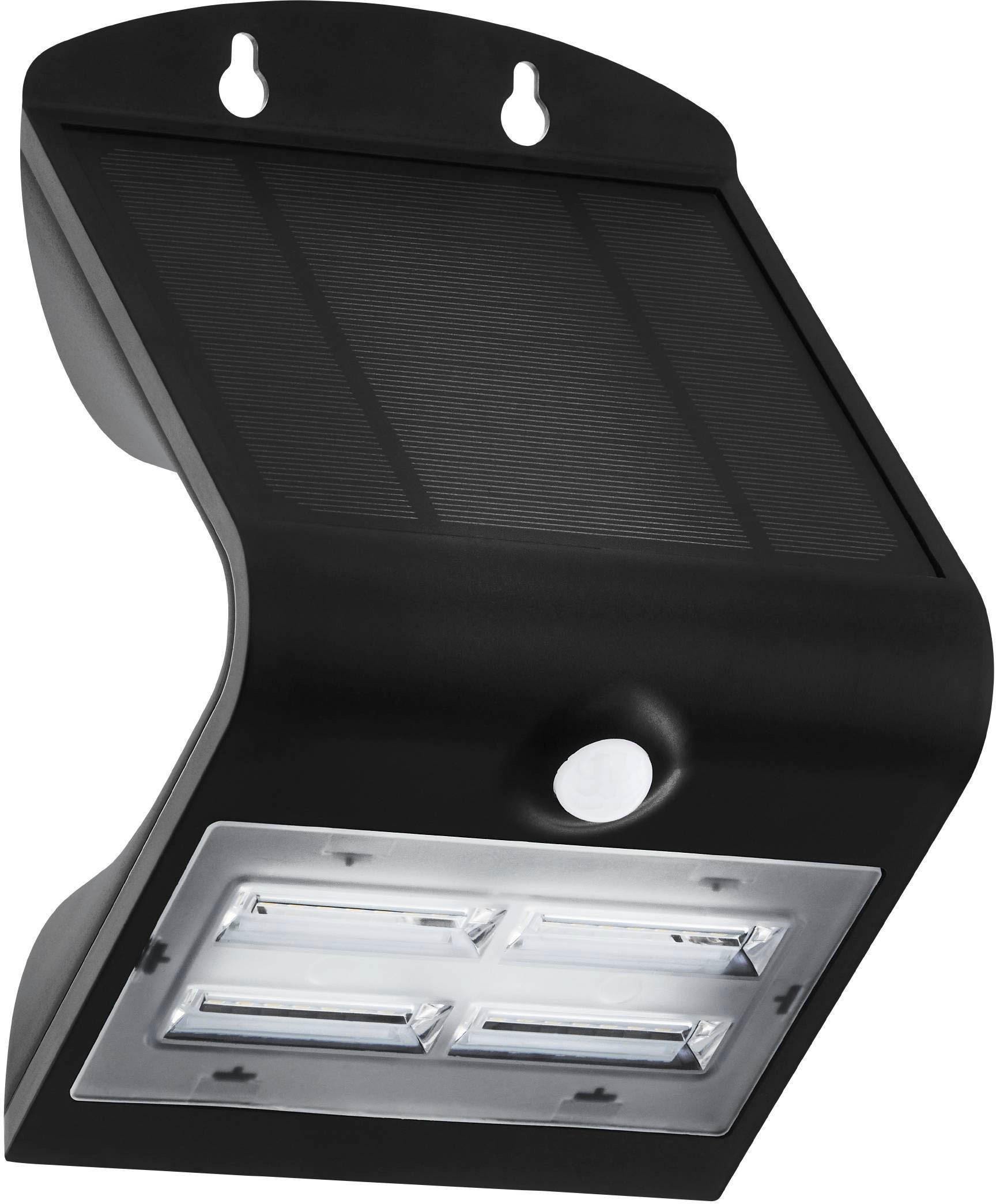 EGLO Wandleuchte LAMOZZO, Bewegungsmelder, LED fest integriert, warmweiß - kaltweiß, Außenlampe, Bewegungsmelder, Solar, Tag & Nacht Sensor, Akku, IP54