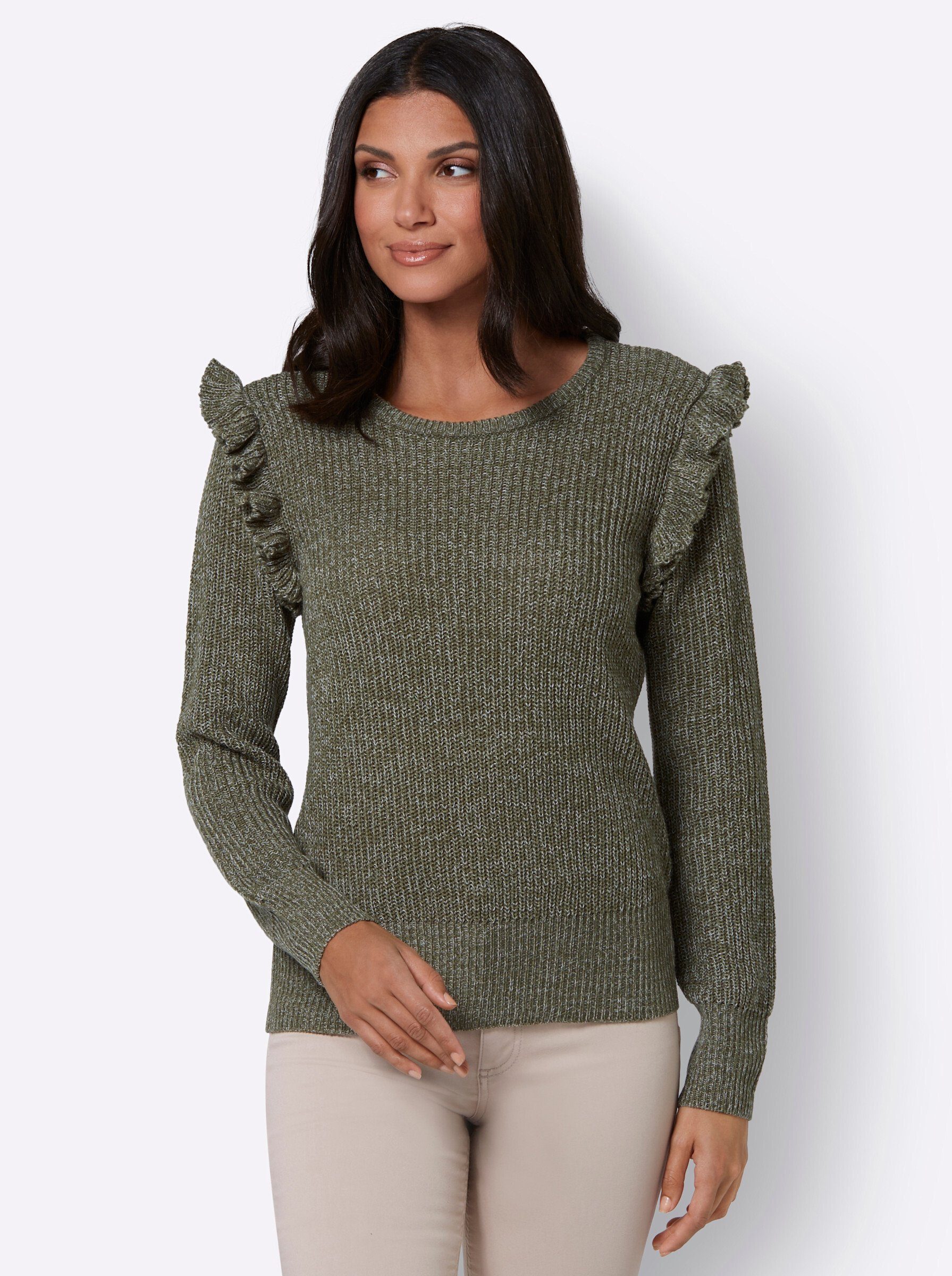Strickpullover Rundhalspullover