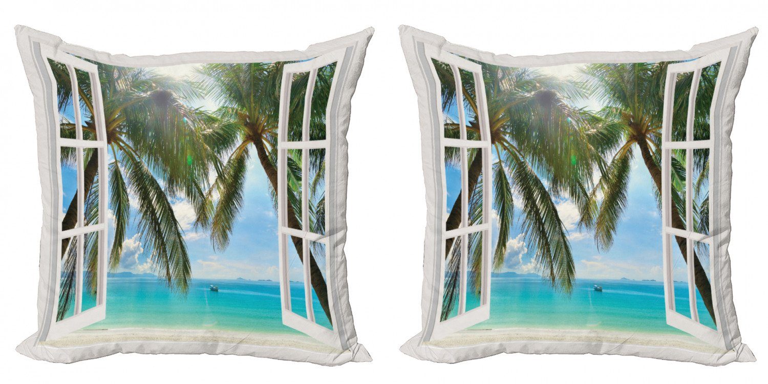 Kissenbezüge Modern exotischen Stück), zum Accent Fenster Digitaldruck, Doppelseitiger Tropisch (2 Strand Abakuhaus