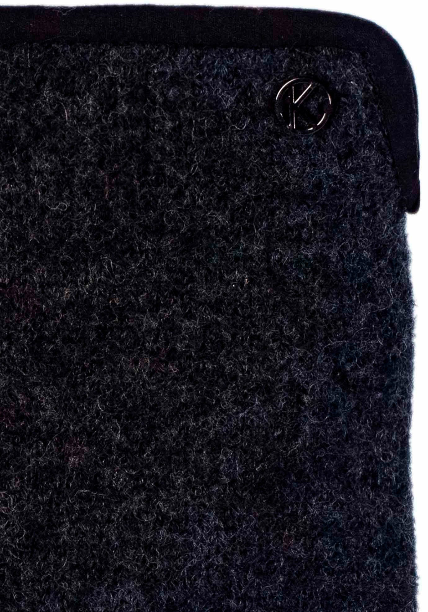 KESSLER Strickhandschuhe Sasha Wind- und grey Schurwolle, Wasserabweised gewalkter melange aus