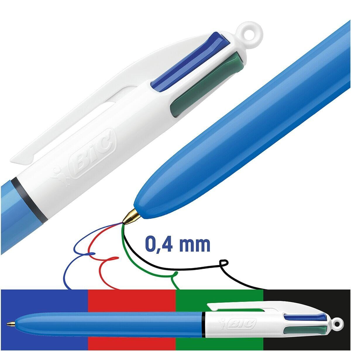 4 Kugelschreiber einem Stift 4 Colours, BIC Farben in