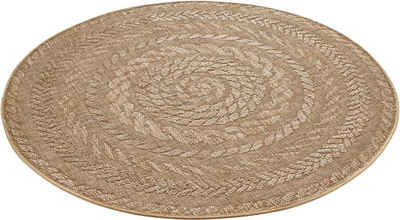 Teppich Almendro, NORTHRUGS, rund, Höhe: 6 mm, Sisal Optik, Robust, Pflegeleicht, Flachgewebe