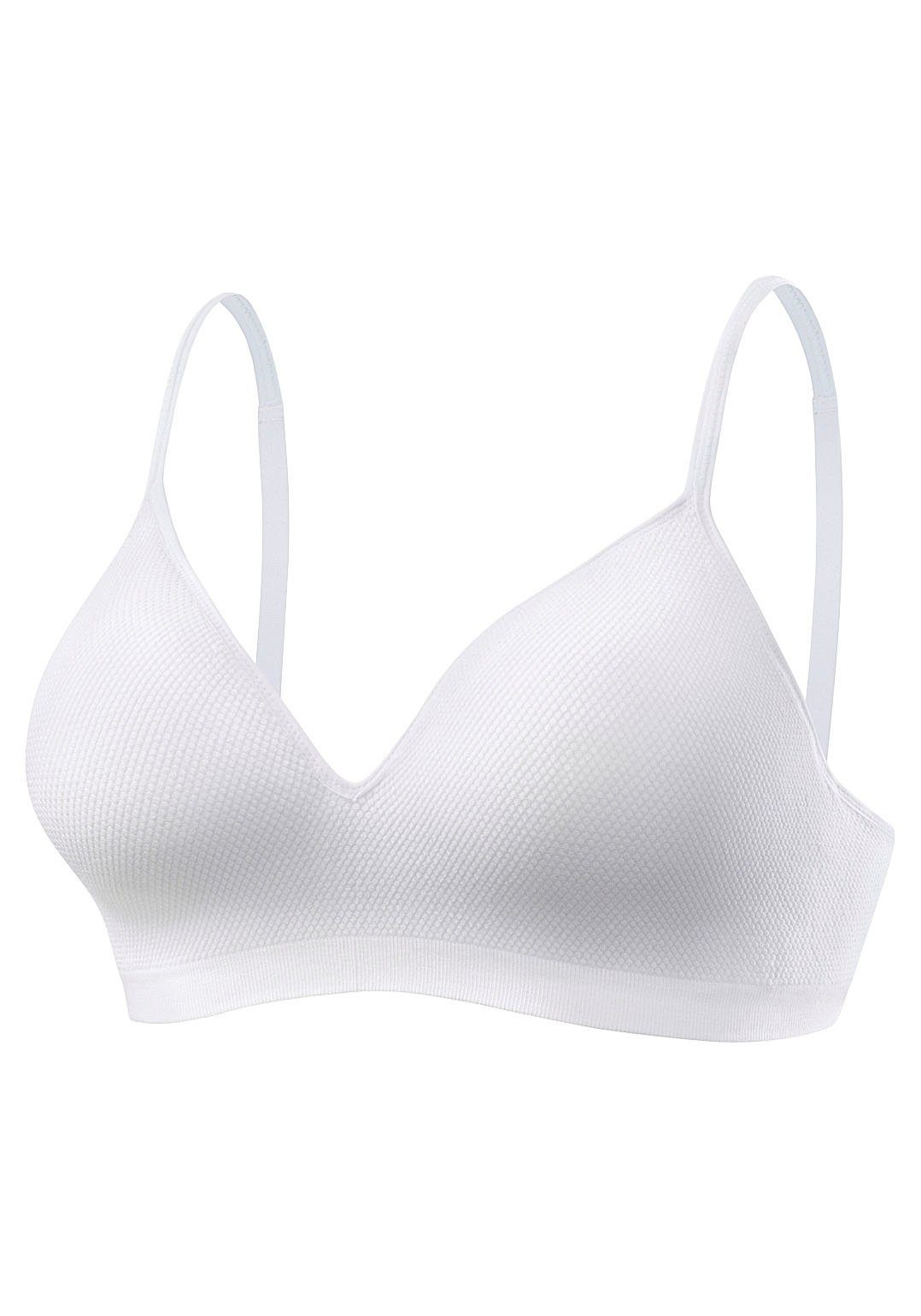 LASCANA Push-up-BH COMFY BRA ohne Bügel aus Baumwolle mit Struktur, bequemer BH – Bild 2 von 5