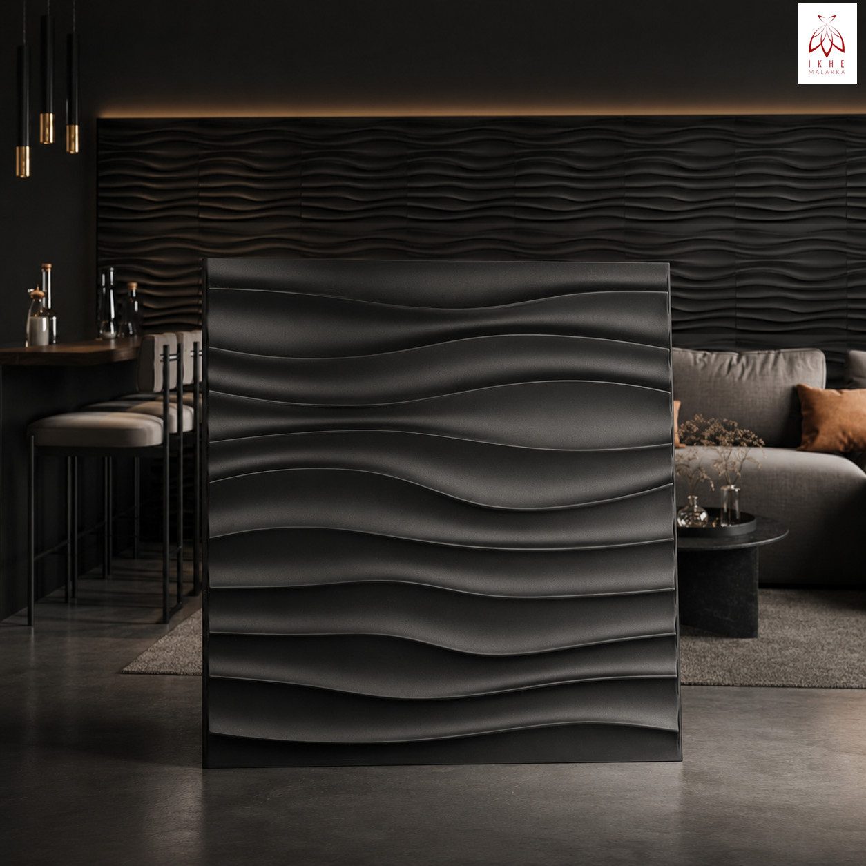 IKHEMalarka 3D Wandpaneel 3D Paneele PVC Kunststoffpaneele, BxL: 50,00x50,00 cm, 0,25 qm, (1 Stück, 3D Wandpaneele Deckenpaneele) hochwertige & harte PVC 3D Platten Wand & Decke