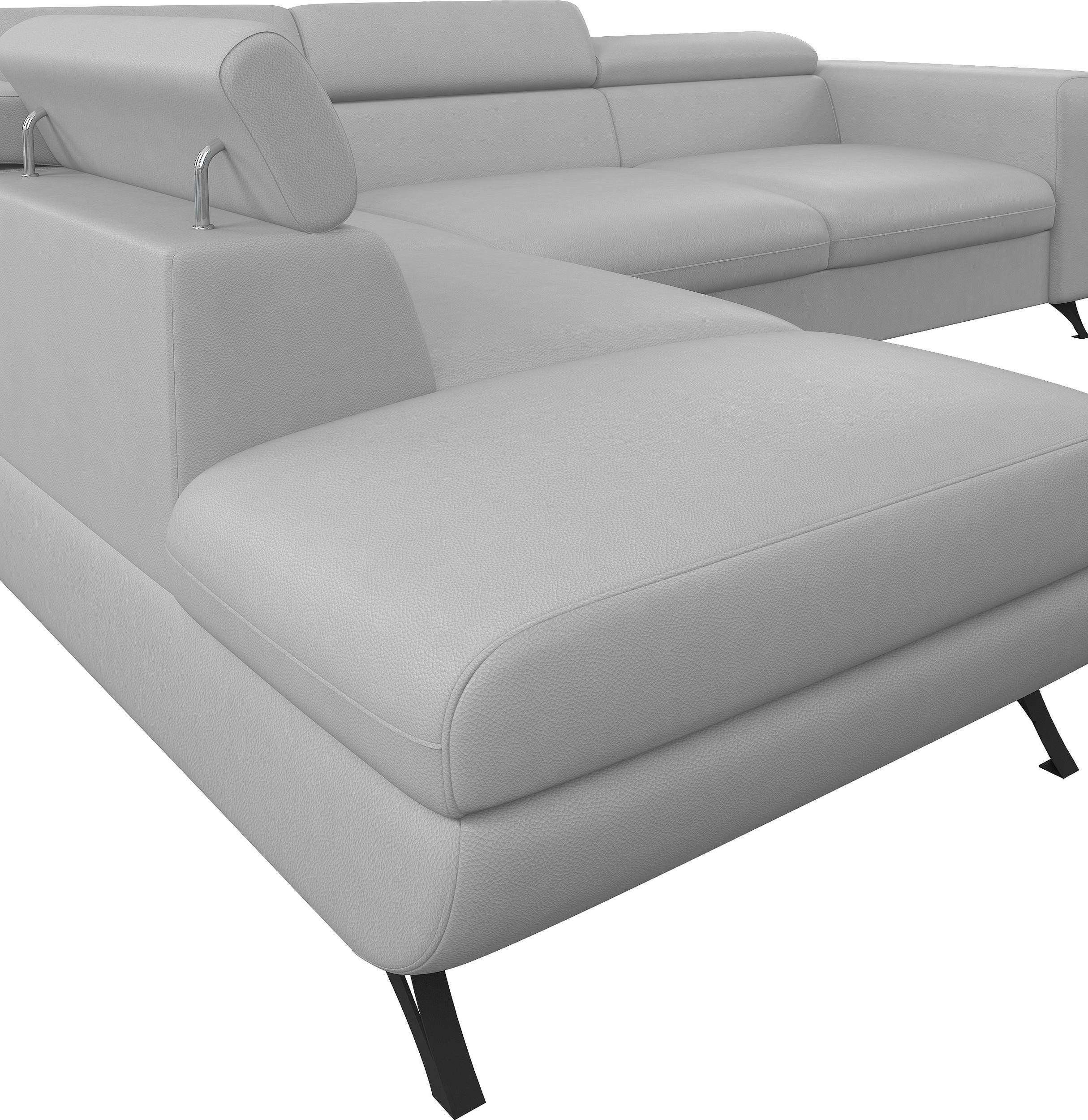 Stylefy Ecksofa Corina, L-Form, oder rechts links Bettfunktion stellbar, Modern frei mit bestellbar, Bettkasten, Raum im Design, mane Eckcouch, und Relaxfunktion