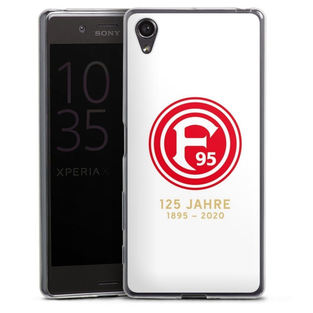 DeinDesign Handyhülle Logo 125 Jahre Fortuna Weiß, Sony Xperia X Slim Case Silikon Hülle Ultra Dünn Schutzhülle