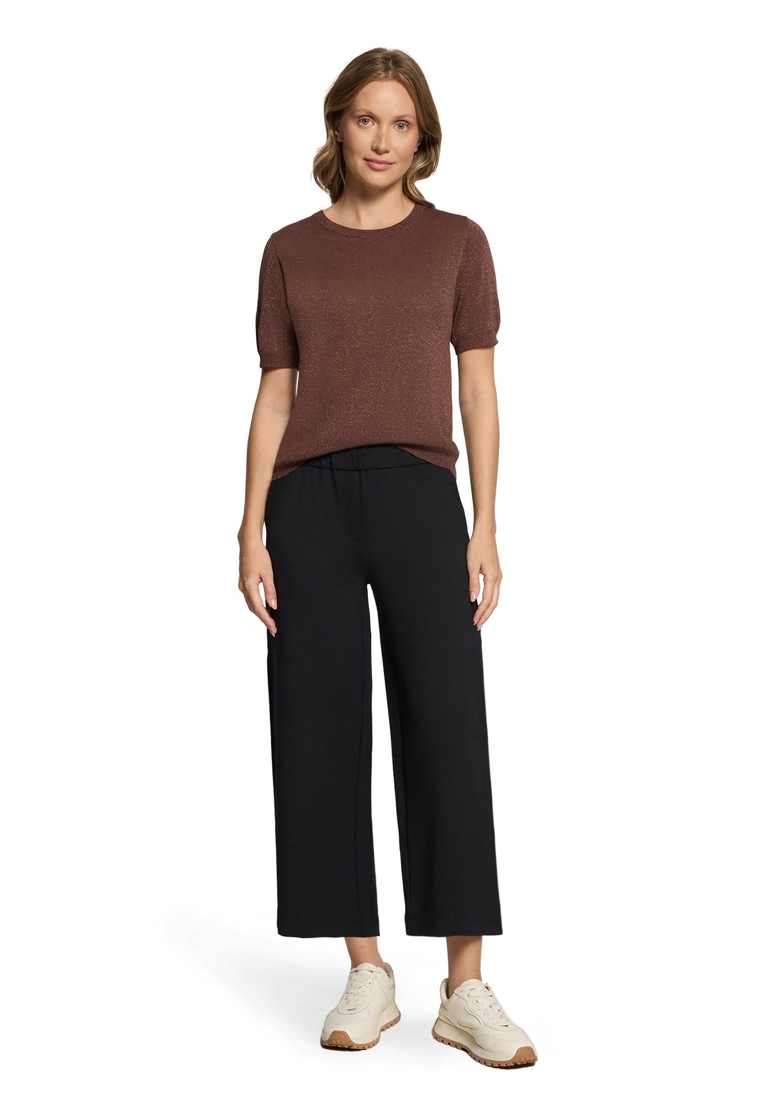 Betty&Co Kurzarmshirt Damen mit Lurexfaden (1-tlg)