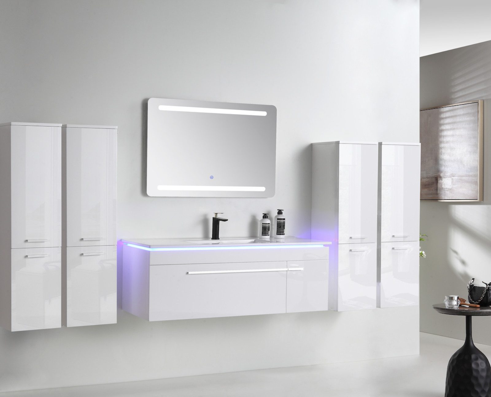 Faizee Möbel Badmöbel-Set Badmöbel set, Weiß günstig online kaufen