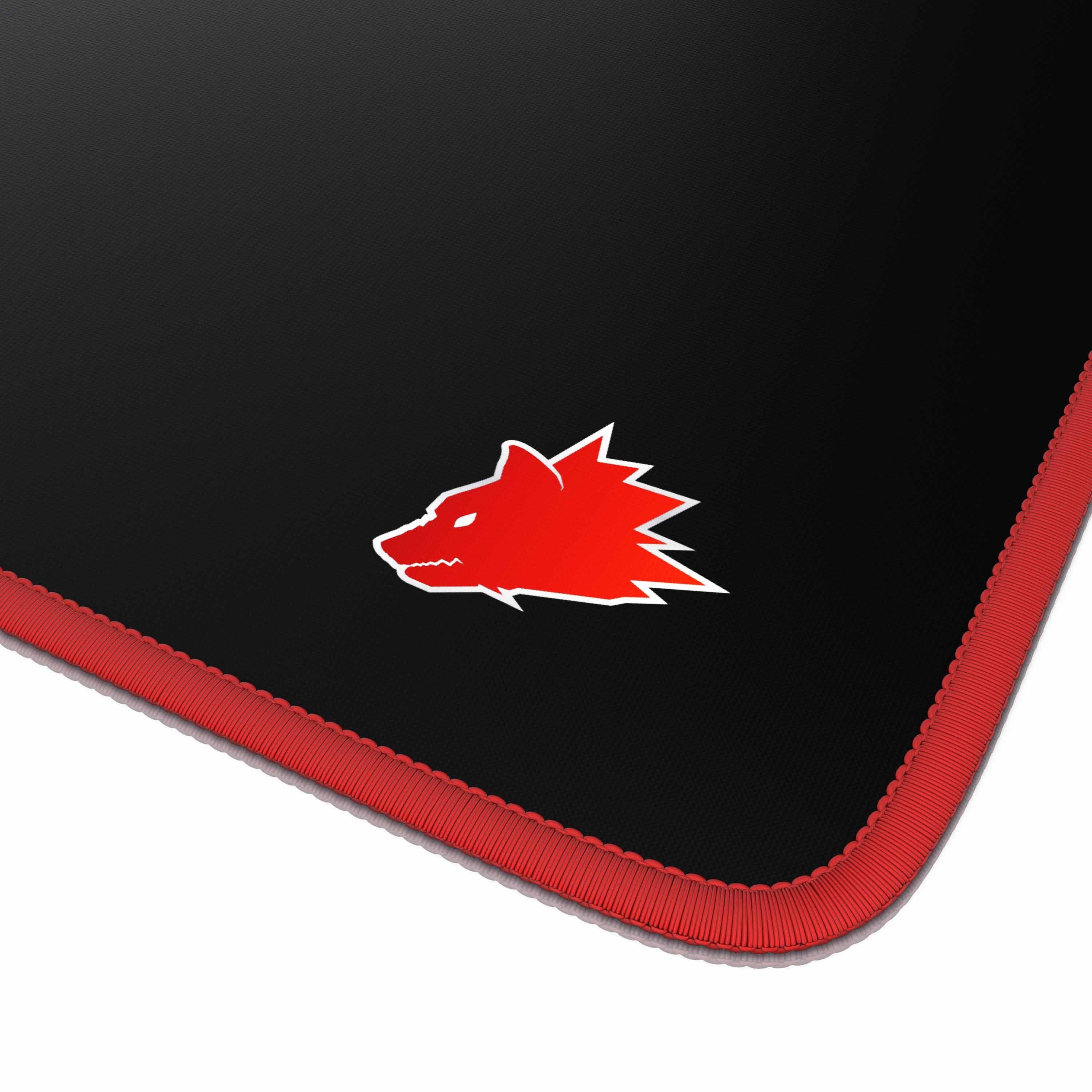 Titanwolf Gaming Mauspad XXL Speed Mousepad 900 x 400 x 3 mm, große Tischunterlage (1-St), rutschfest, abwaschbar, Geschwindigkeit & Präzision, Kopf rot – Bild 2 von 5