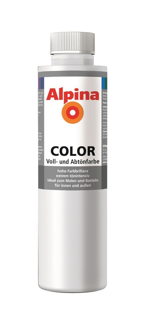 Alpina Vollton- und Abtönfarbe white 750 ml snow Snow seidenmatt Alpina White