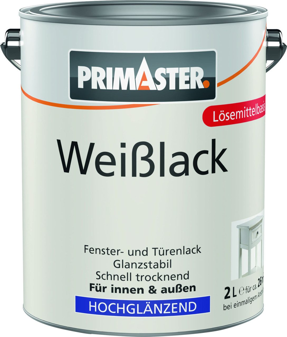 Primaster Weißlack Primaster Weißlack hochglänzend 2 L weiß