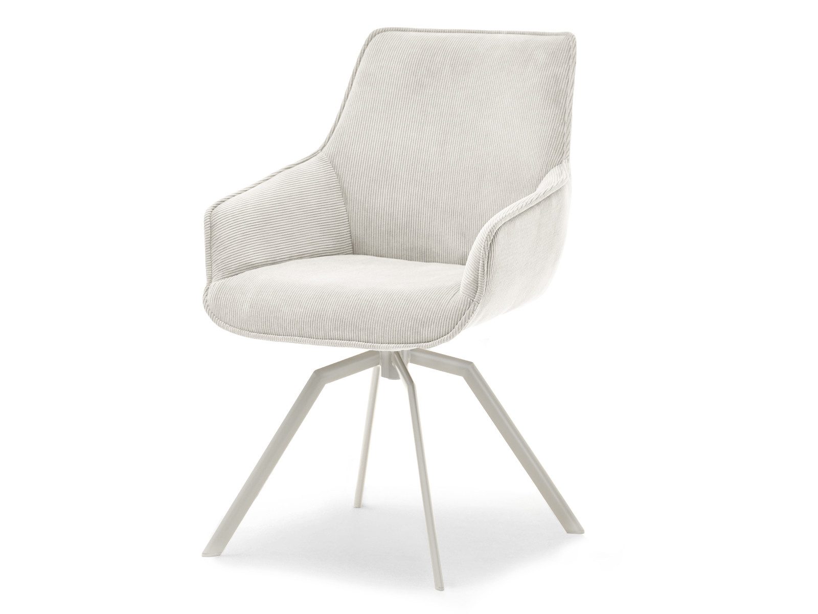 Drehstuhl Cordstoff, Esszimmerstuhl, modern und elegant LAO