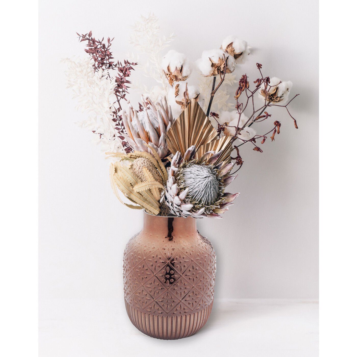 KARE Dekovase »Vase Jetset Rose 22cm«, Glasvase in KupferRosé und