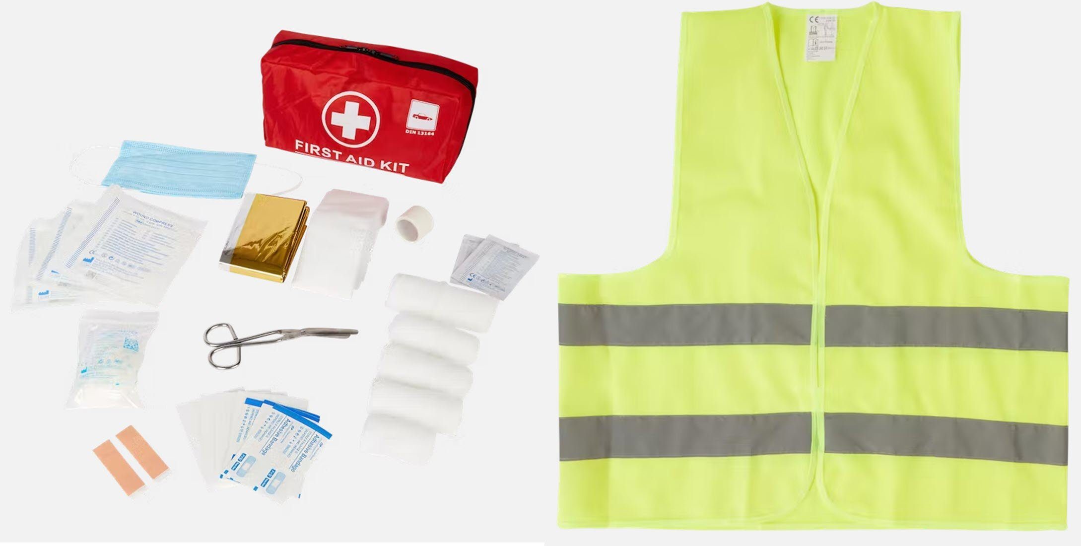 ZD Trading Erste-Hilfe-Set Auto Erste Hilfe Tasche 41 tlg. DIN 13164 2in1 Verbandskasten, (42 tlg, 42 St)