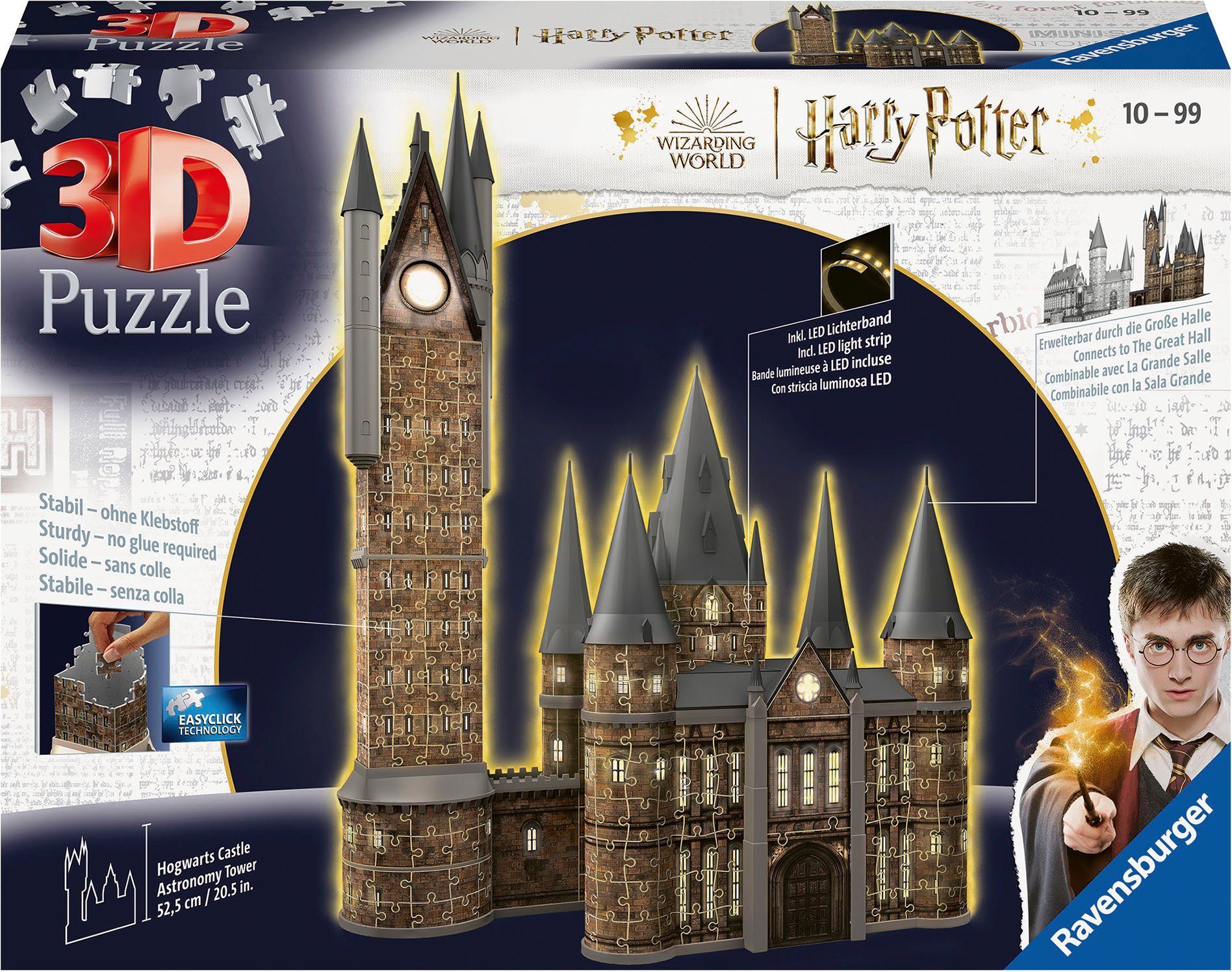 Ravensburger 3D-Puzzle Harry Potter Made - - Astronomieturm - weltweit FSC® Puzzleteile, Hogwarts Europe; Edition, Wald 626 Schloss in - Night schützt