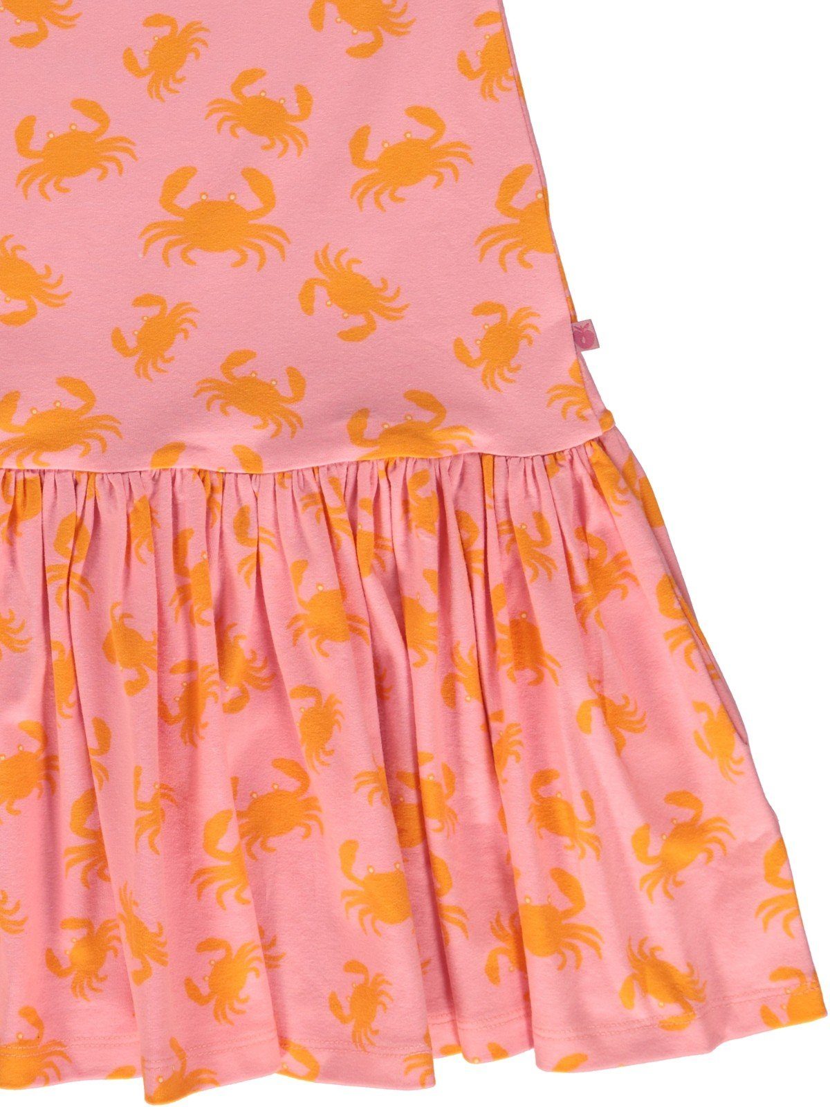 Kinder Kids (Gr. 92 -146) Smafolk A-Linien-Kleid Smafolk kurzarm Kleid Allover Krabbenprint Jerseykleid