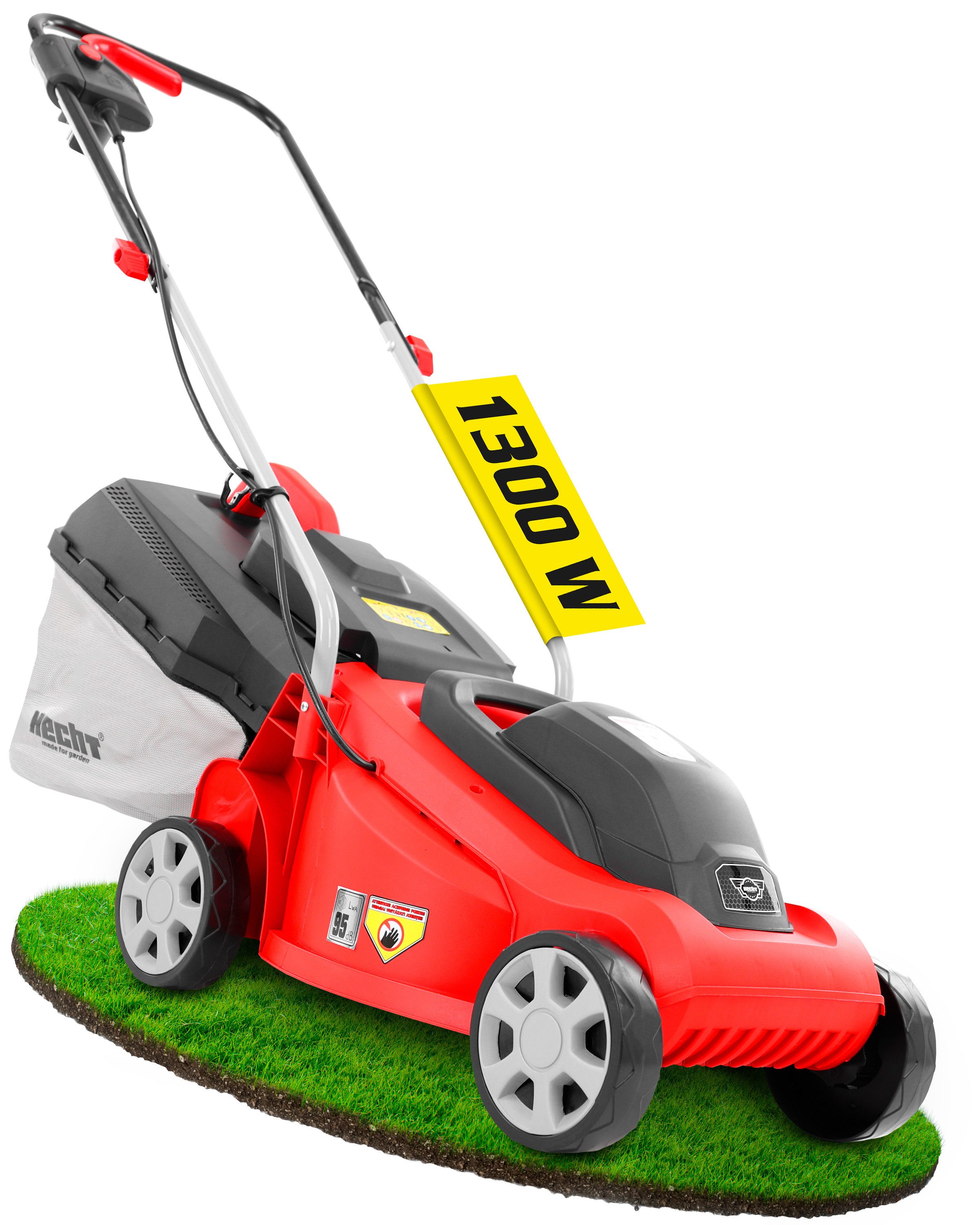 Hecht Elektrorasenmäher 1300W, 30L Fangkorb, 3-stufige Schnitthöhenverstell günstig online kaufen