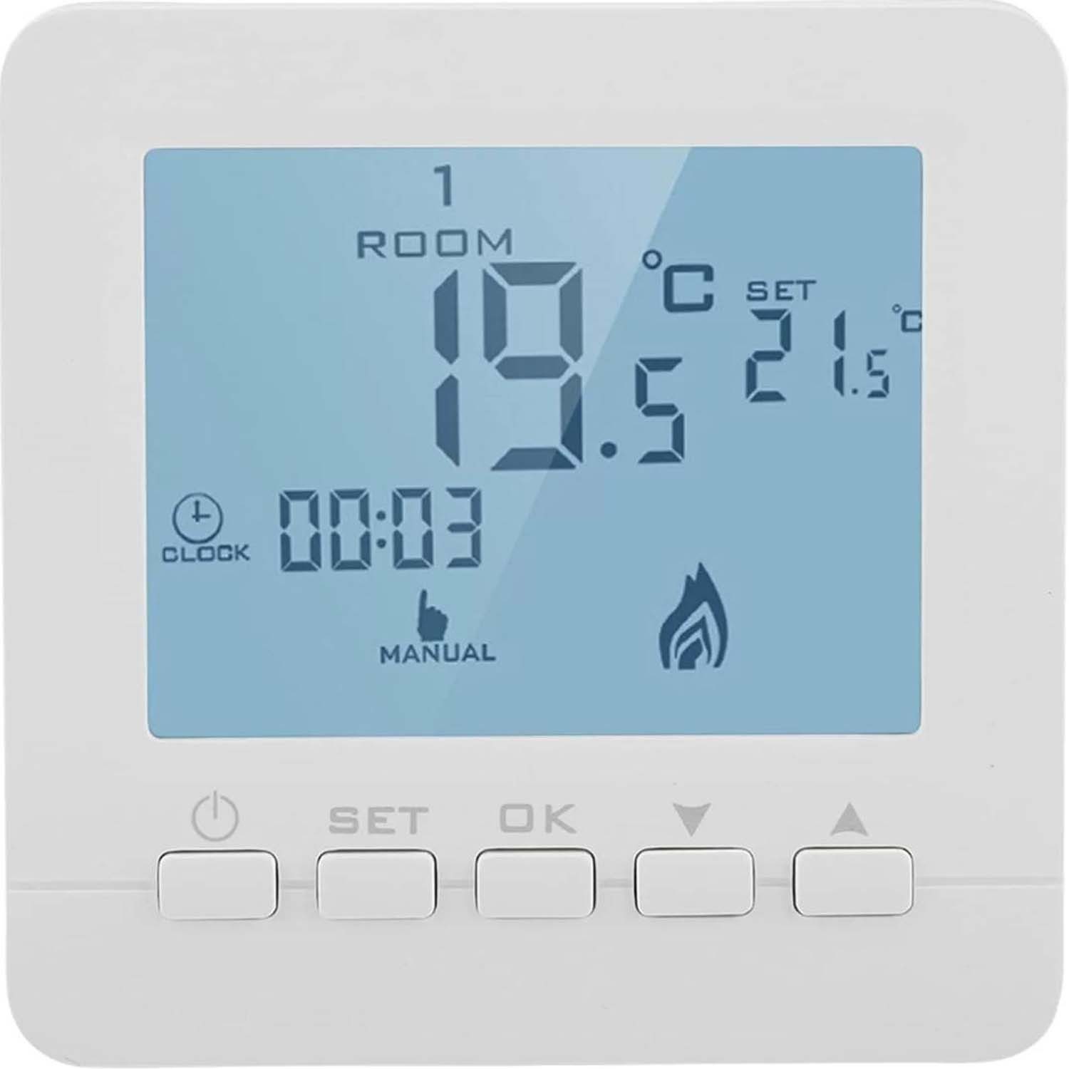 trends for living Raumthermostat Smart Thermostat max 250 V, 16 A,Elektronisch, programmierbarer, Touchscreen WiFi Raumthermostat
