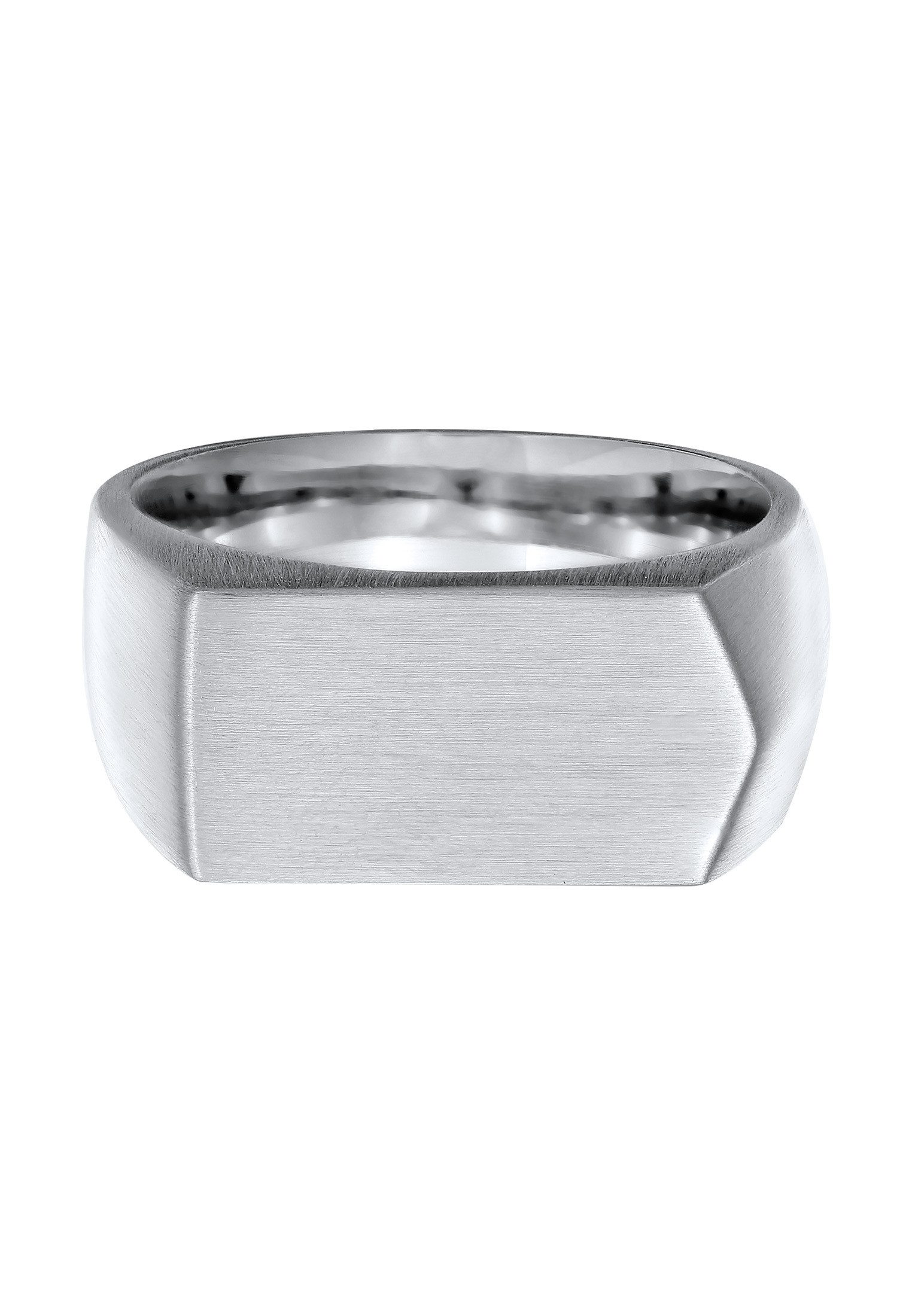 Kuzzoi Silberring Siegelring Rechteckig Modern Edelstahl günstig online kaufen