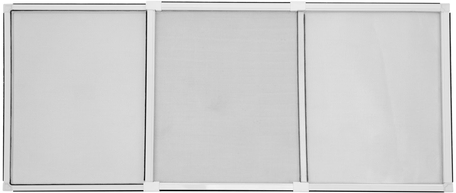 SCHELLENBERG Insektenschutz-Fensterrahmen "Insectstop Slide", ausziehbares Fliegengitter mit Aluminiumgewebe, ohne bohren, max. 50 x 142 cm in weiß und anthrazit