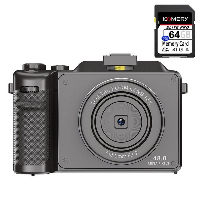 Hikeren 48MP Digitalkamera,4K HD 1080P Fotokamera,7 Farbfilter,18X Digitalzoom Kompaktkamera (WLAN (Wi-Fi)
