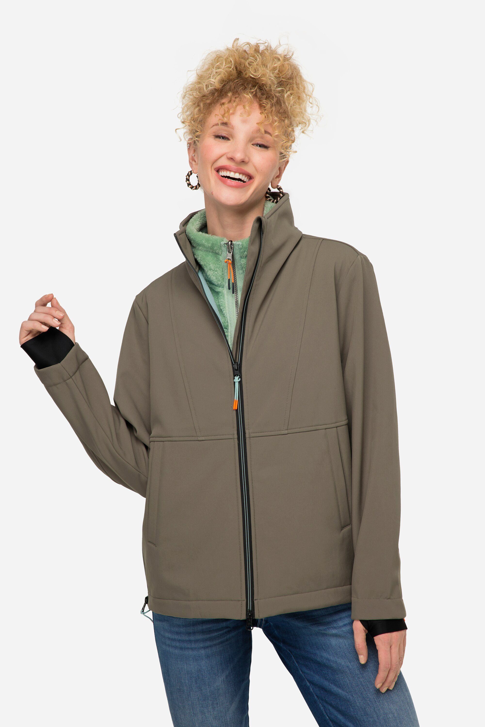 Softshelljacke Softshell-Jacke Fleece-Innenseite Stehkragen